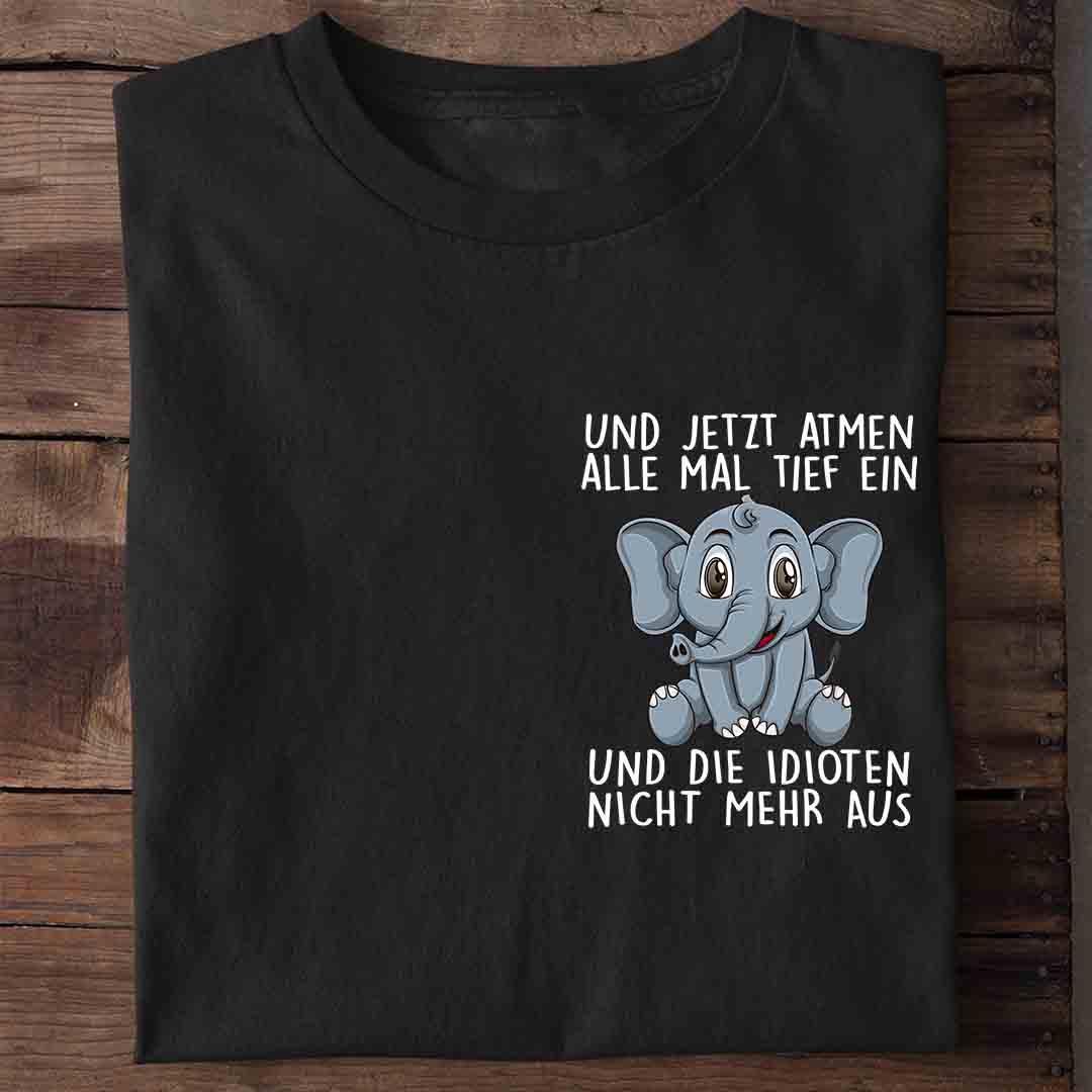 Einatmen Elefant Brust - Shirt Unisex