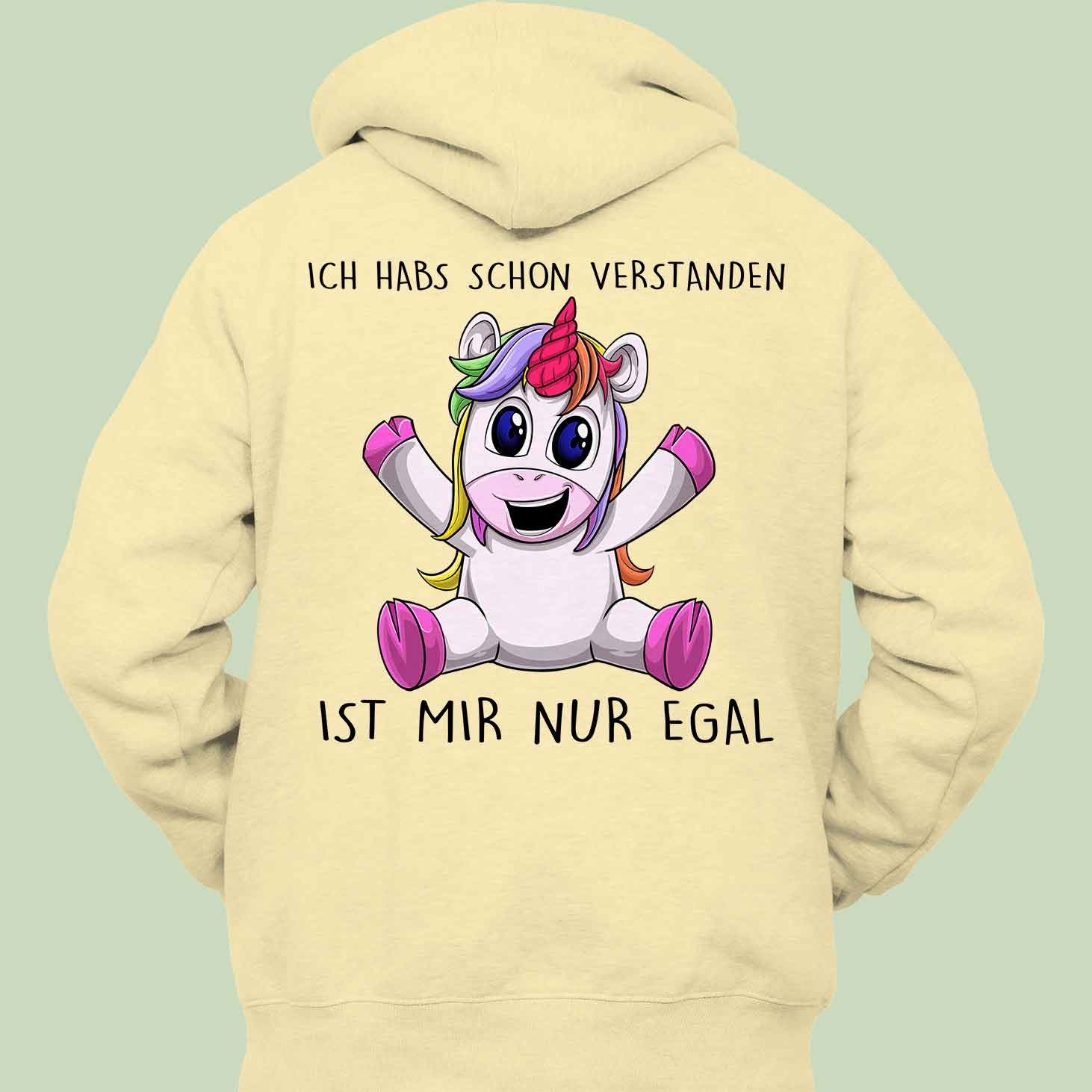 Verstanden Unicorn - Hoodie Unisex Rückendruck