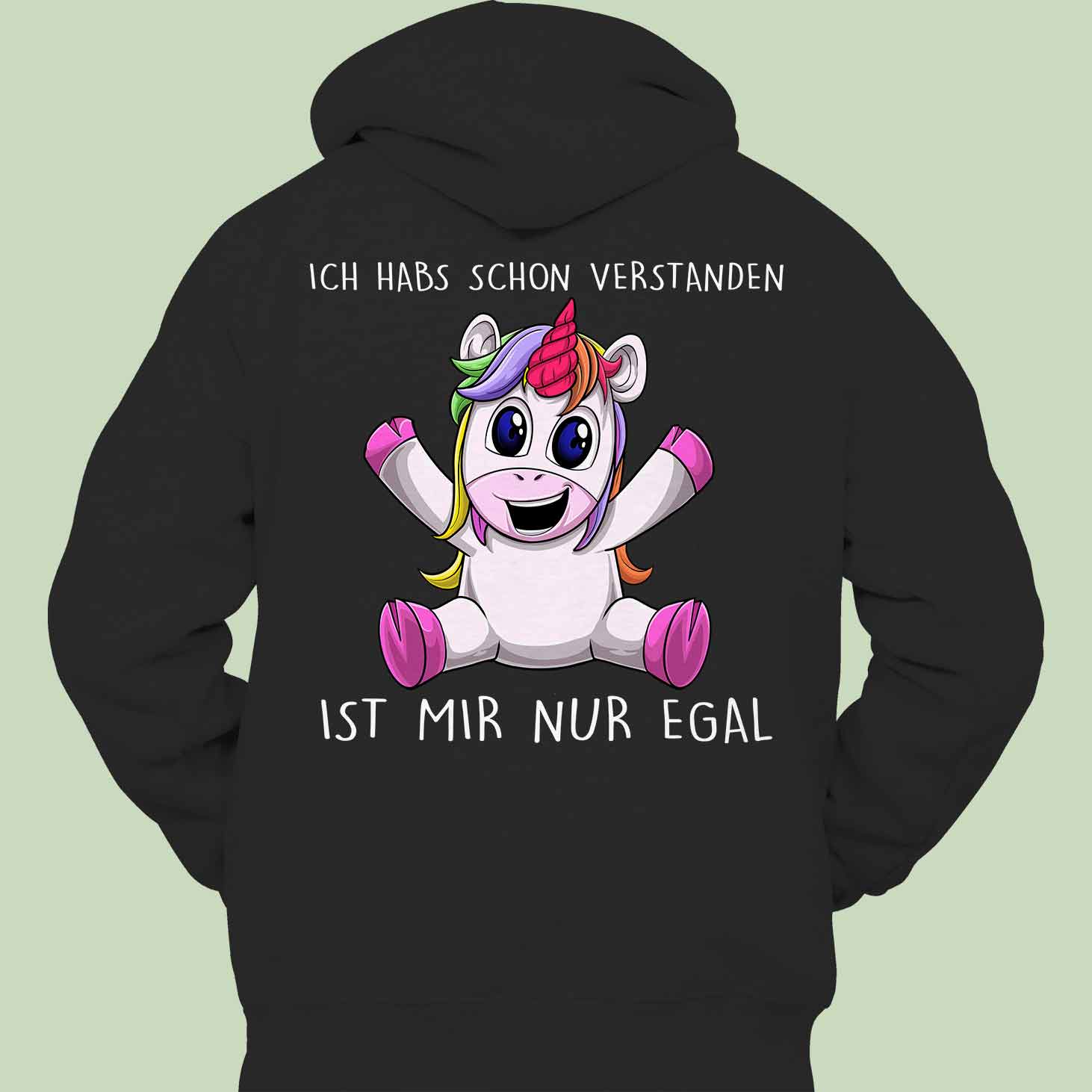 Verstanden Unicorn - Hoodie Unisex Rückendruck