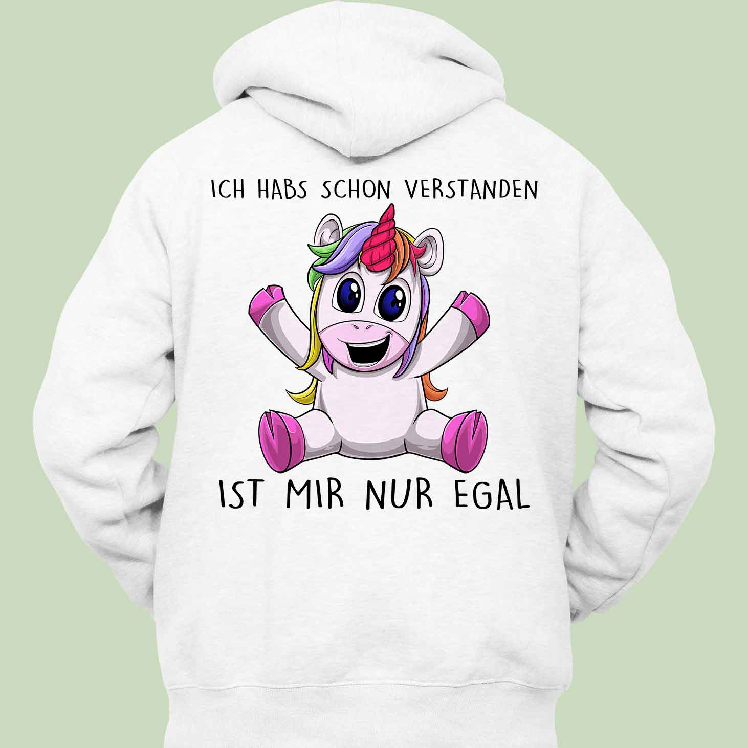 Verstanden Unicorn - Hoodie Unisex Rückendruck