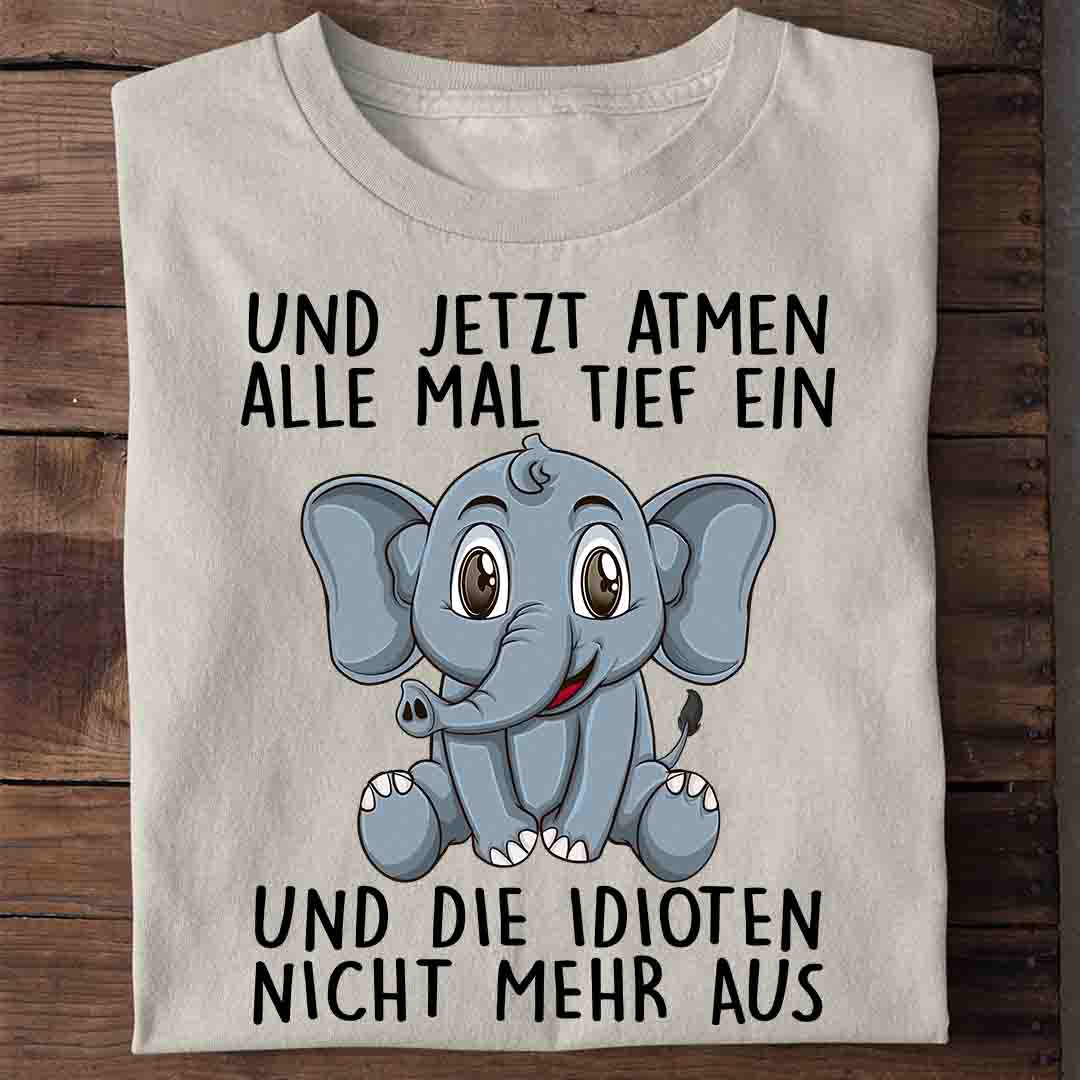 Einatmen Elefant - Shirt Unisex