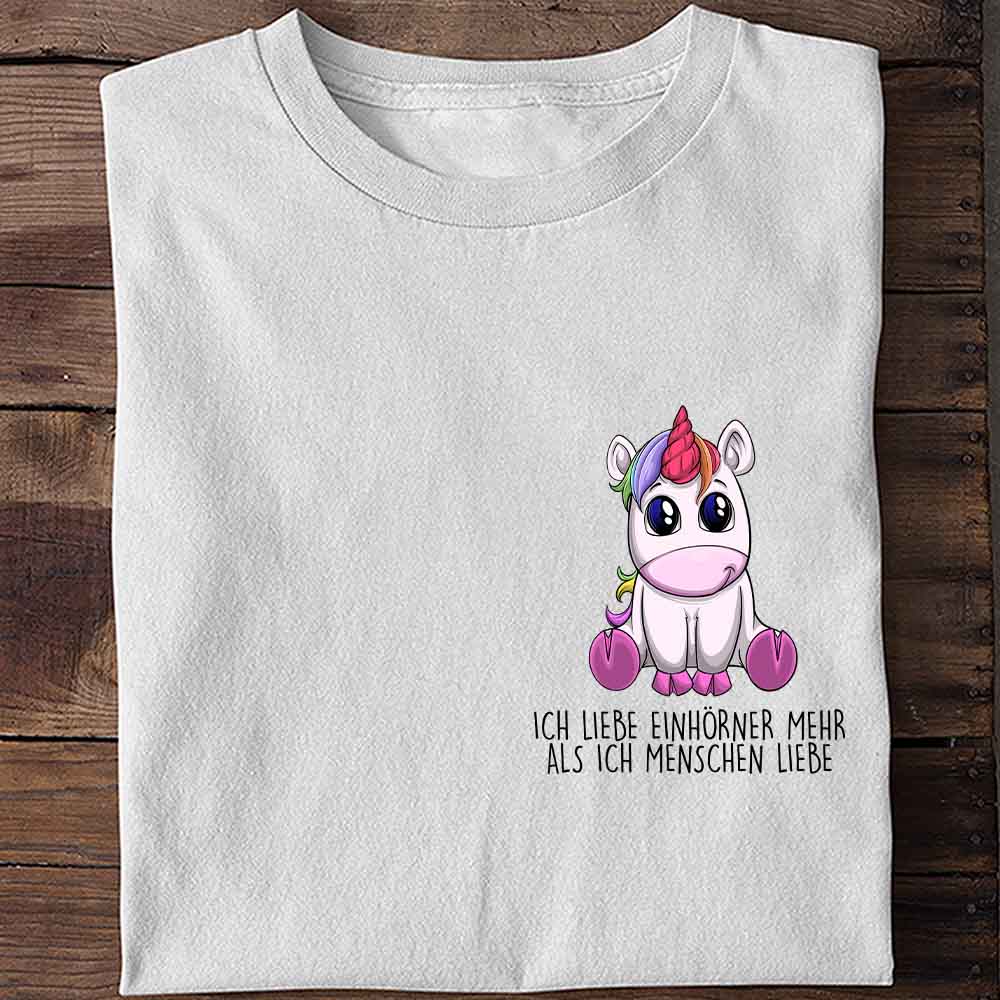 Einhornliebe Brust - Shirt Unisex