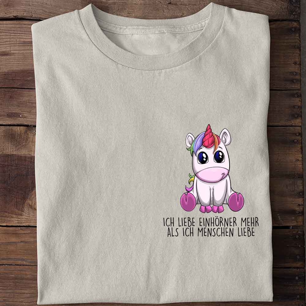 Einhornliebe Brust - Shirt Unisex