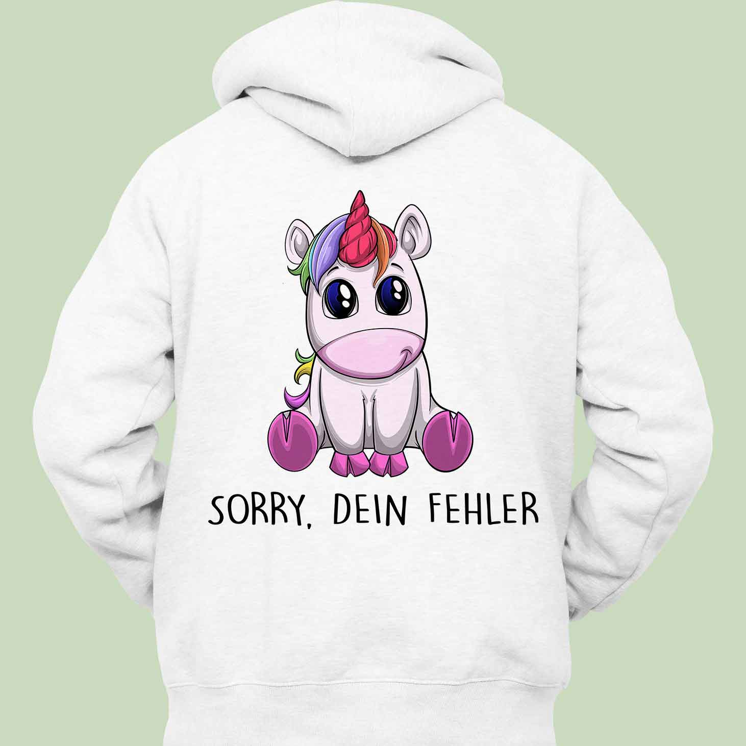 Sorry Einhorn - Hoodie Unisex Rückendruck