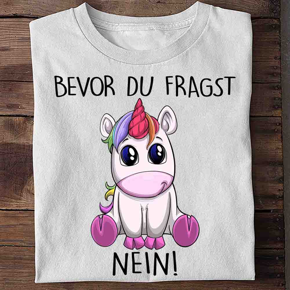 Fragen Einhorn - Shirt Unisex