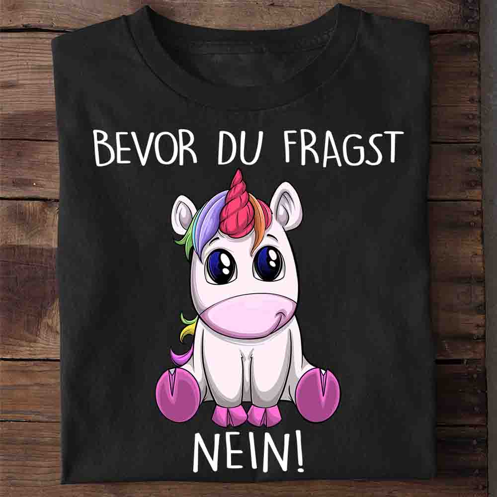 Fragen Einhorn - Shirt Unisex