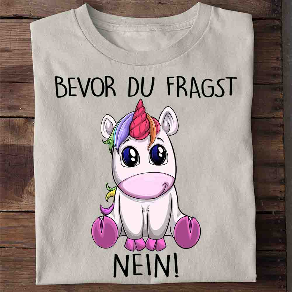 Fragen Einhorn - Shirt Unisex