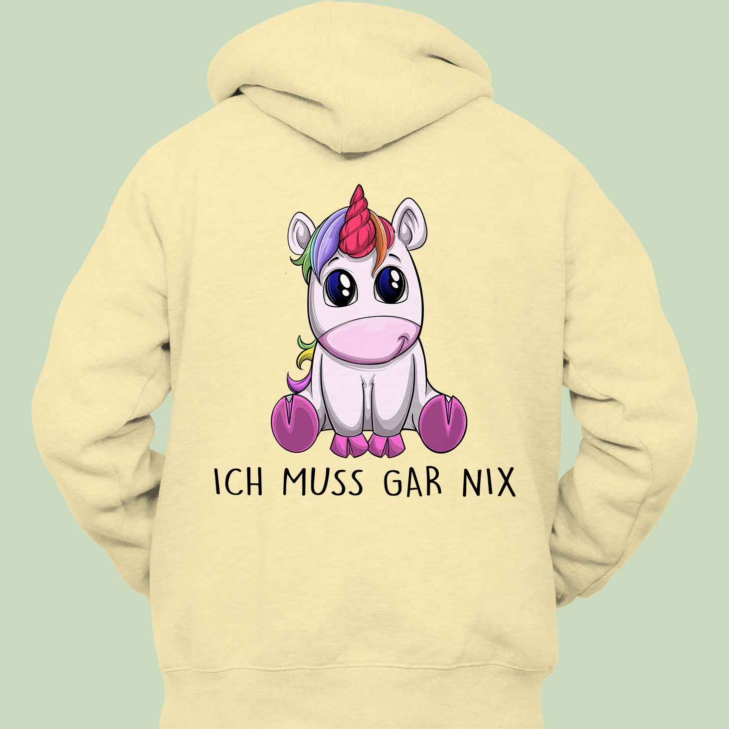 Garnix Einhorn - Hoodie Unisex Rückendruck