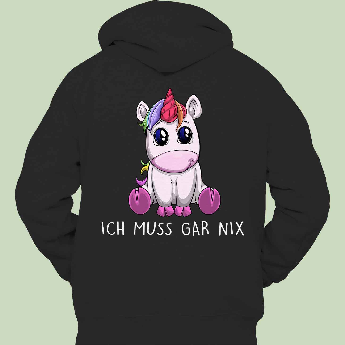 Garnix Einhorn - Hoodie Unisex Rückendruck