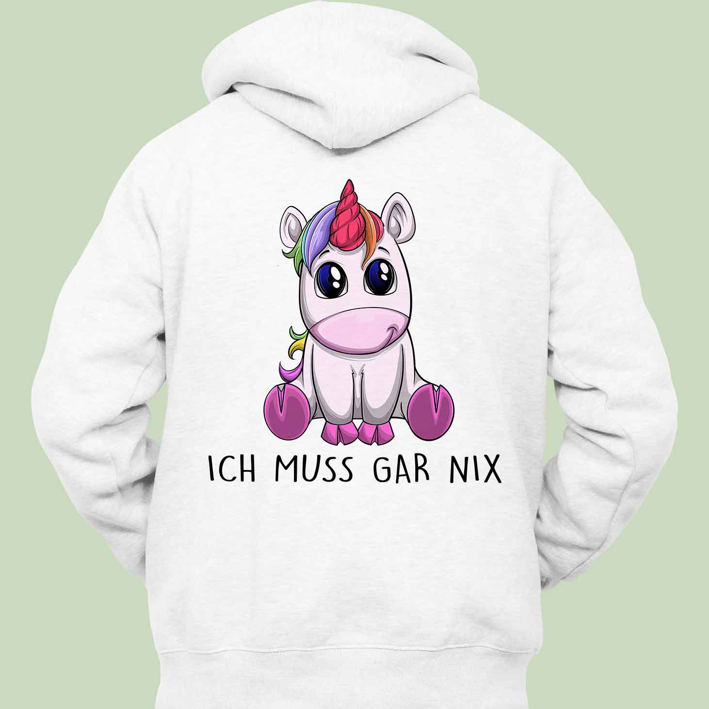 Garnix Einhorn - Hoodie Unisex Rückendruck