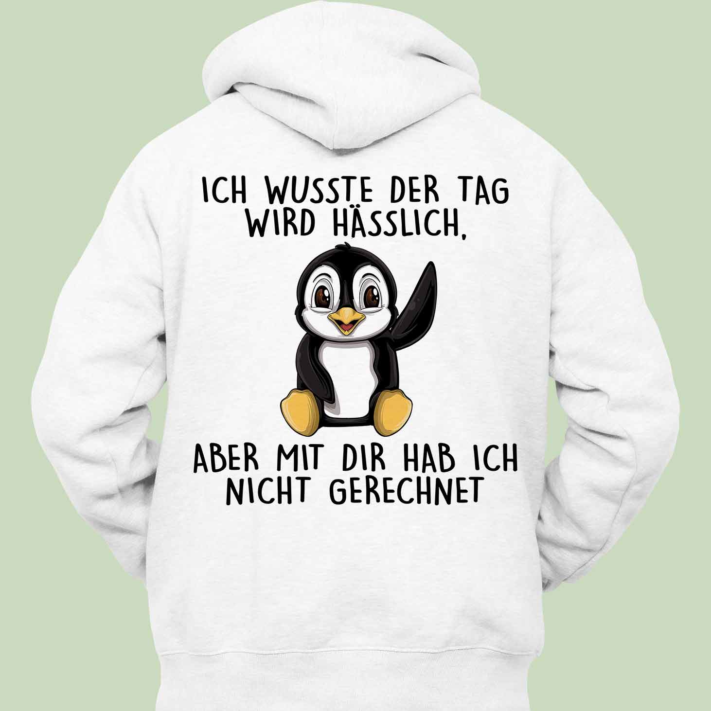 Hässlich Pinguin - Hoodie Unisex Rückendruck