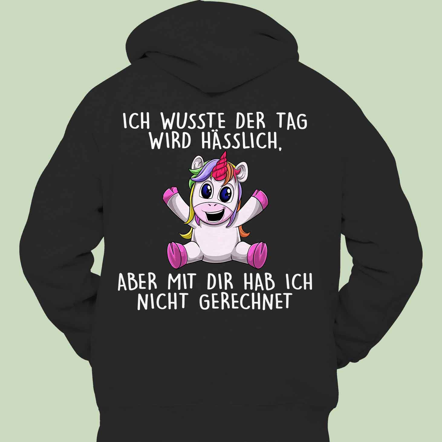 Hässlich Unicorn - Hoodie Unisex Rückendruck
