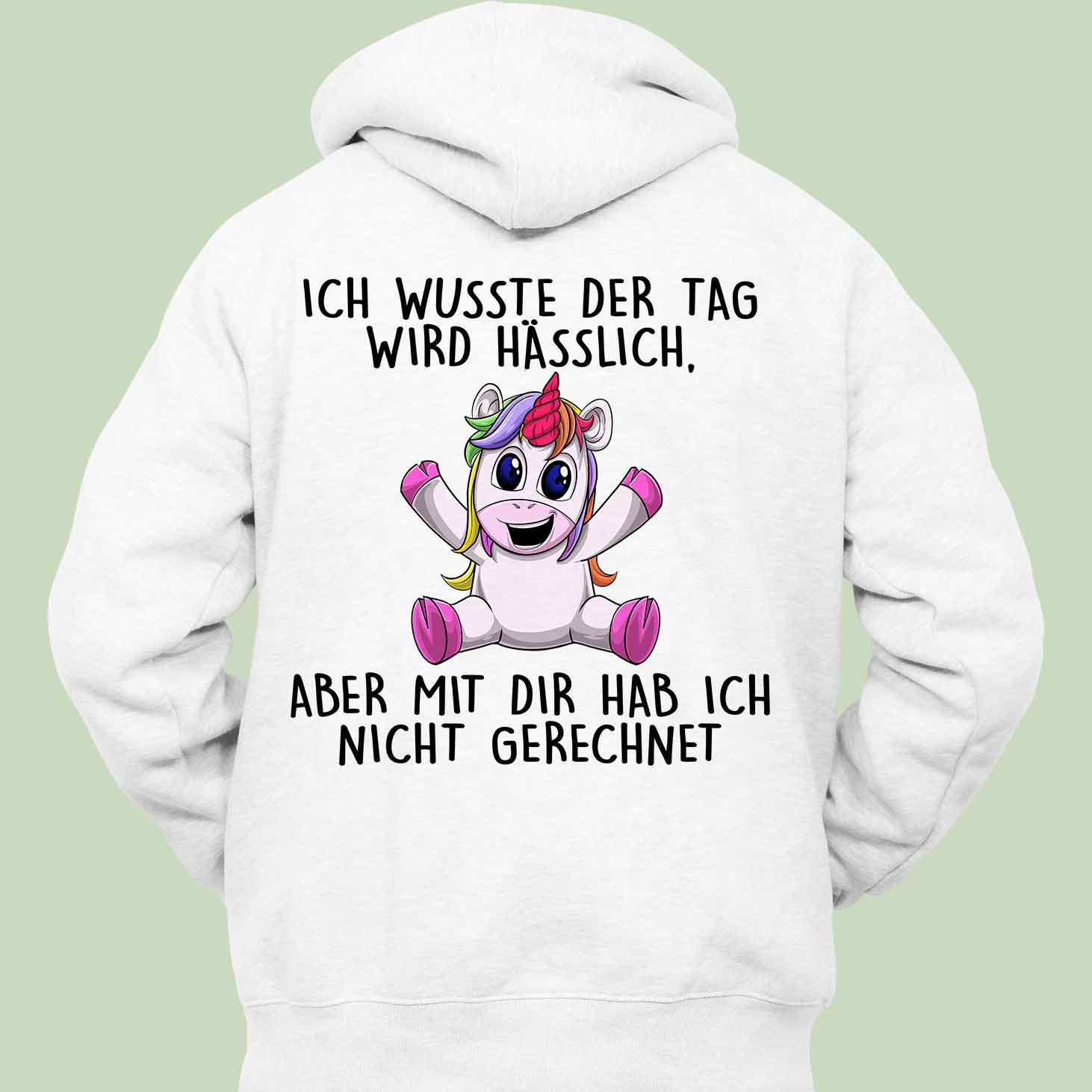 Hässlich Unicorn - Hoodie Unisex Rückendruck