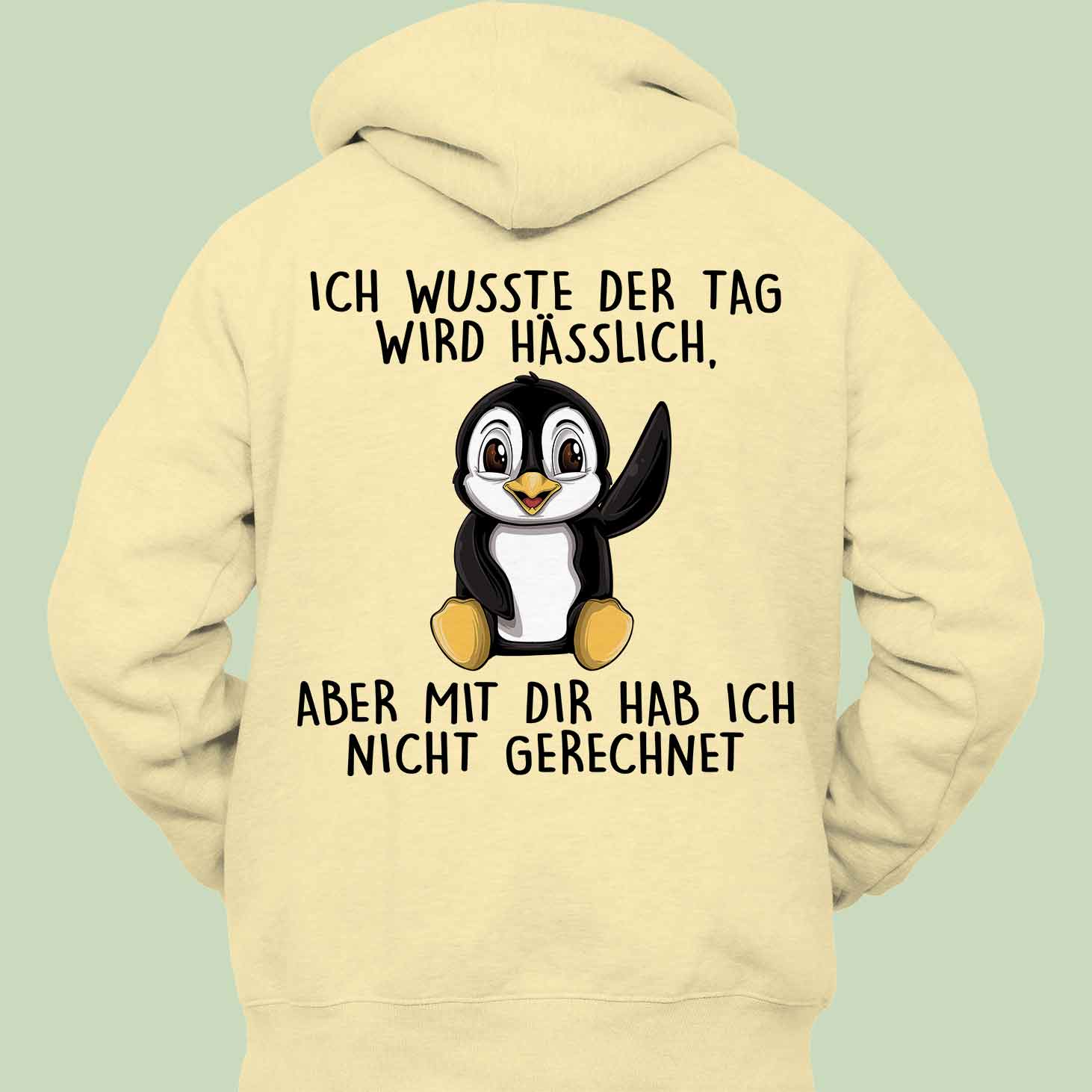 Hässlich Pinguin - Hoodie Unisex Rückendruck