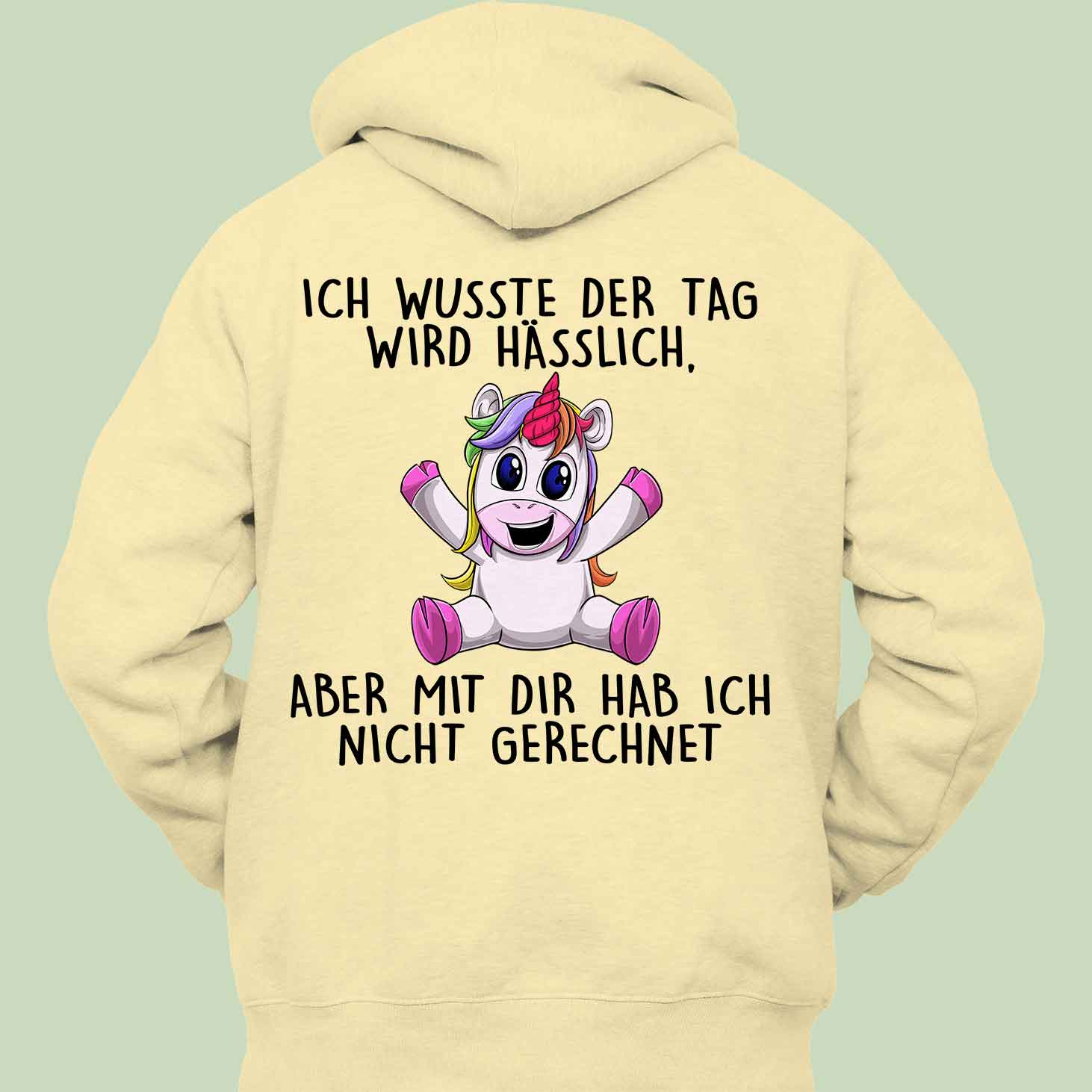 Hässlich Unicorn - Hoodie Unisex Rückendruck
