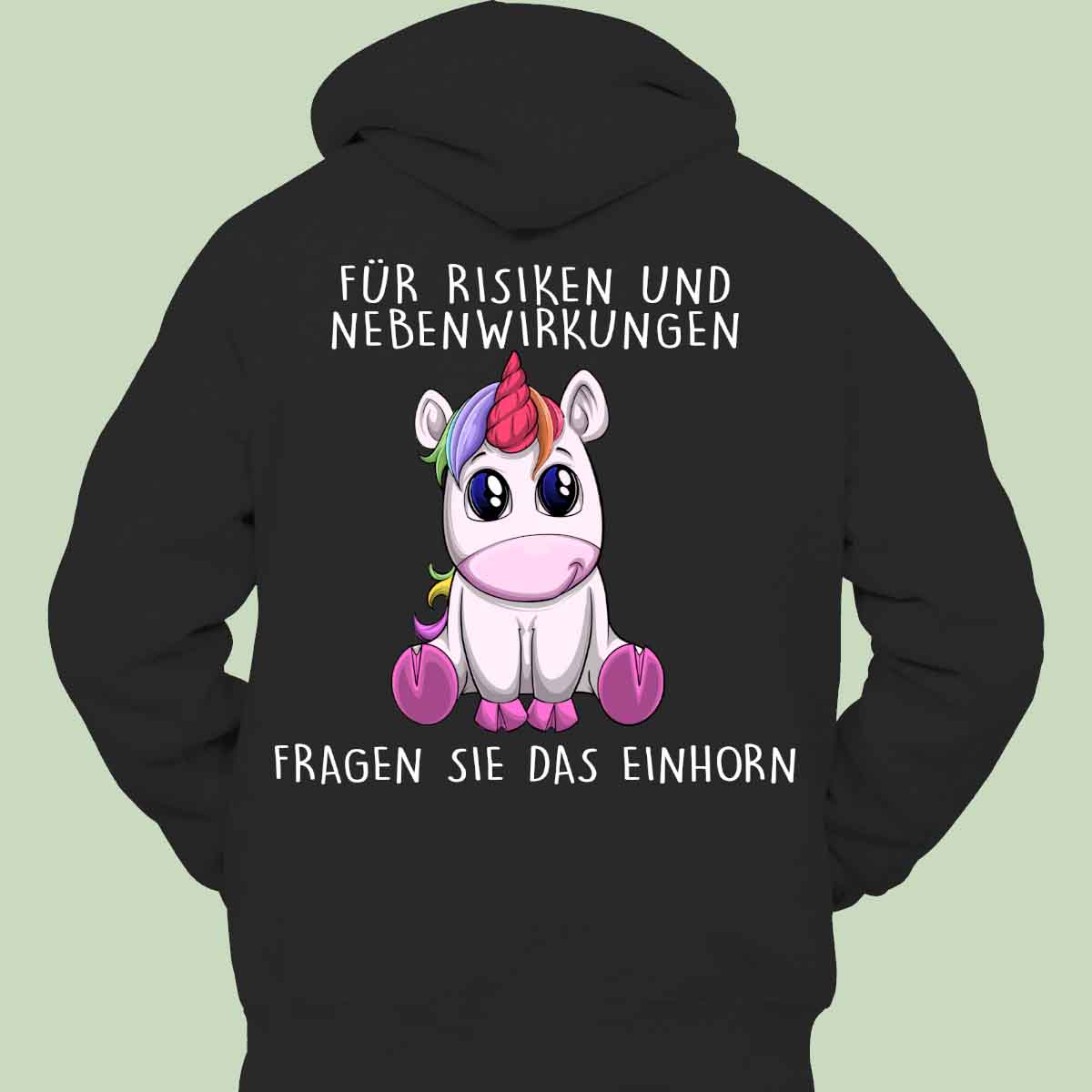Nebenwirkungen Einhorn - Hoodie Unisex Rückendruck