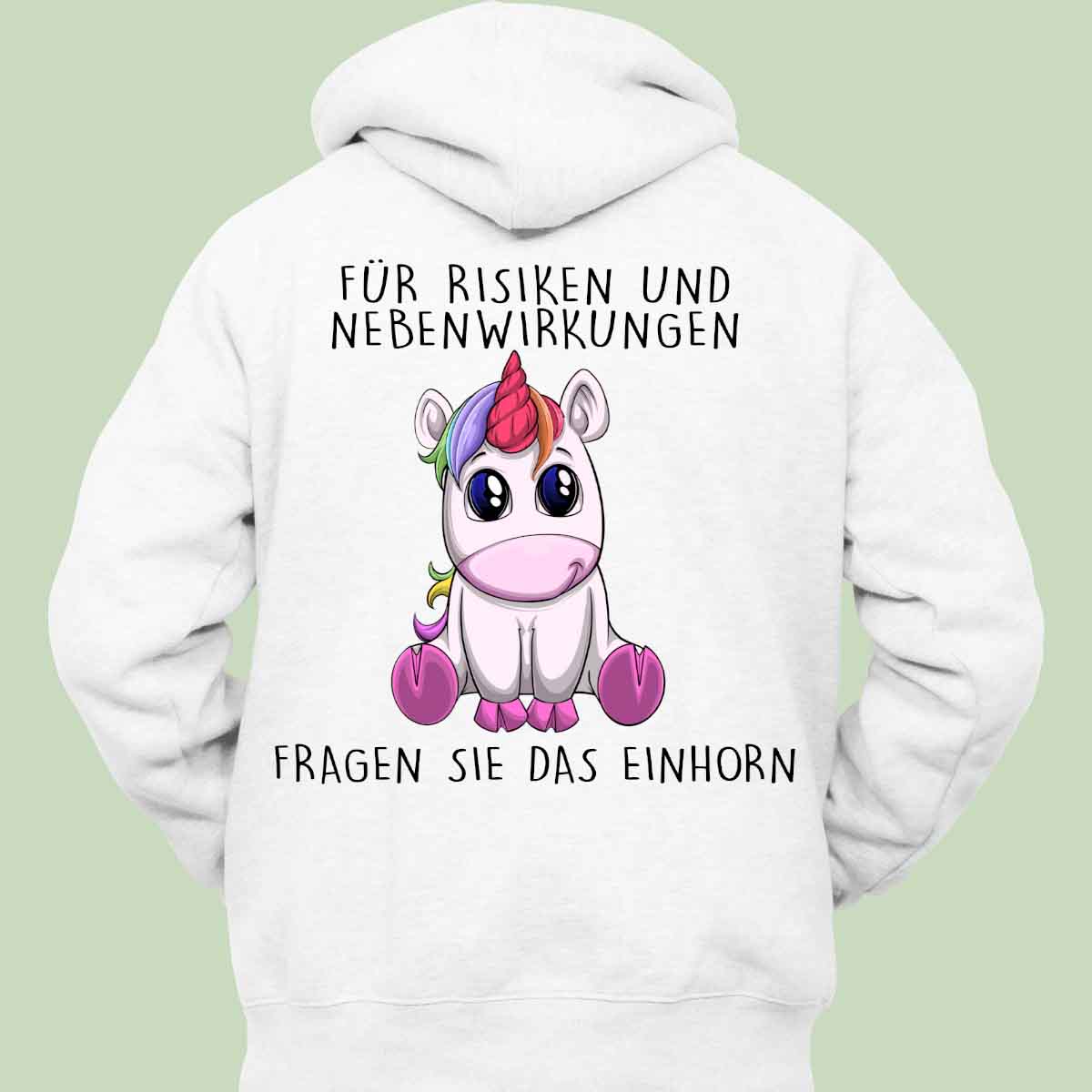 Nebenwirkungen Einhorn - Hoodie Unisex Rückendruck