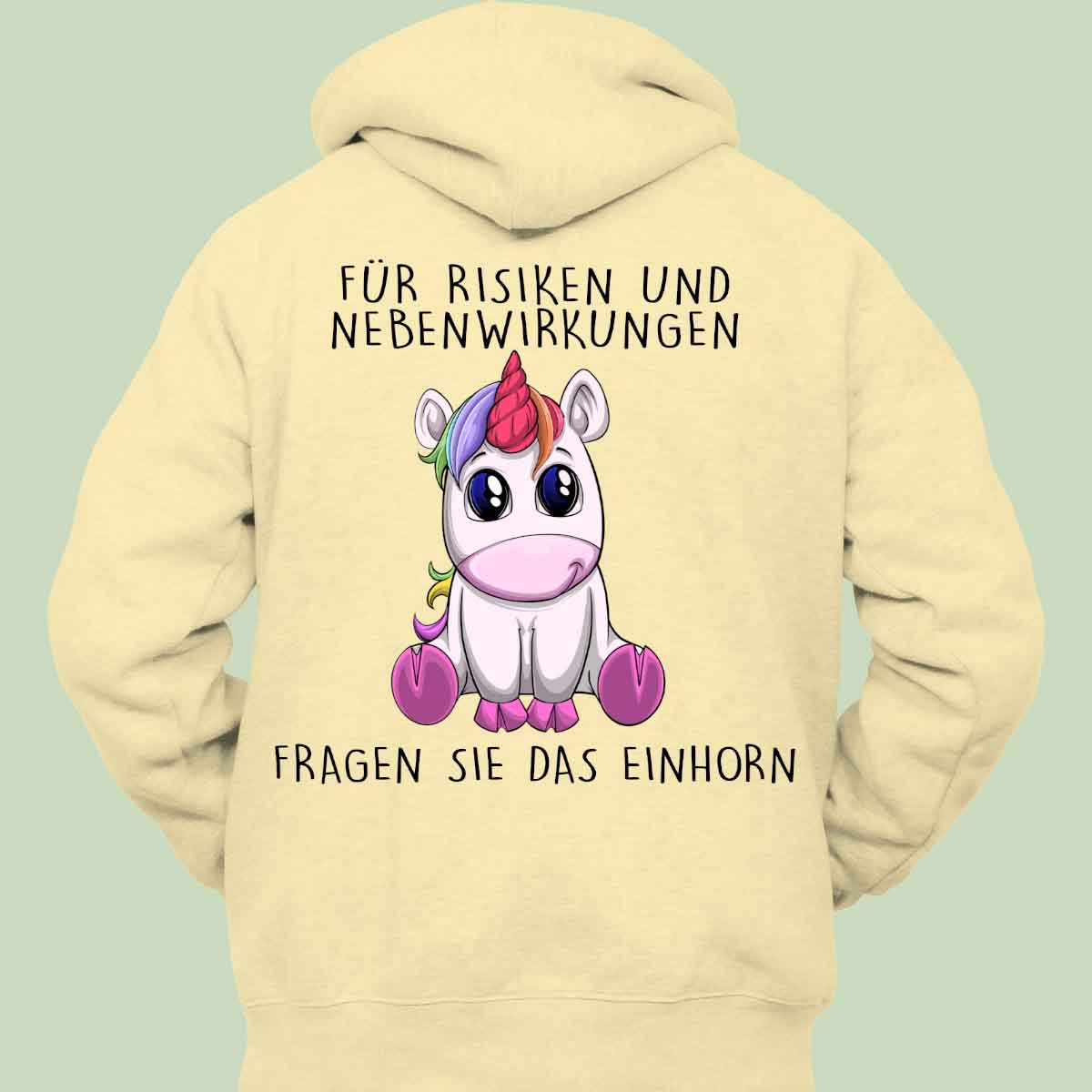 Nebenwirkungen Einhorn - Hoodie Unisex Rückendruck