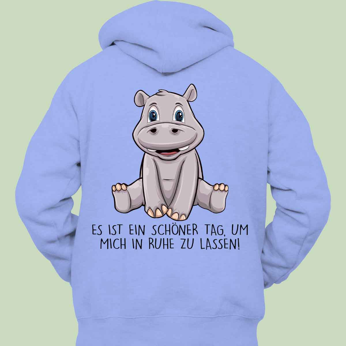 Ruhe Hippo - Hoodie Unisex Rückendruck