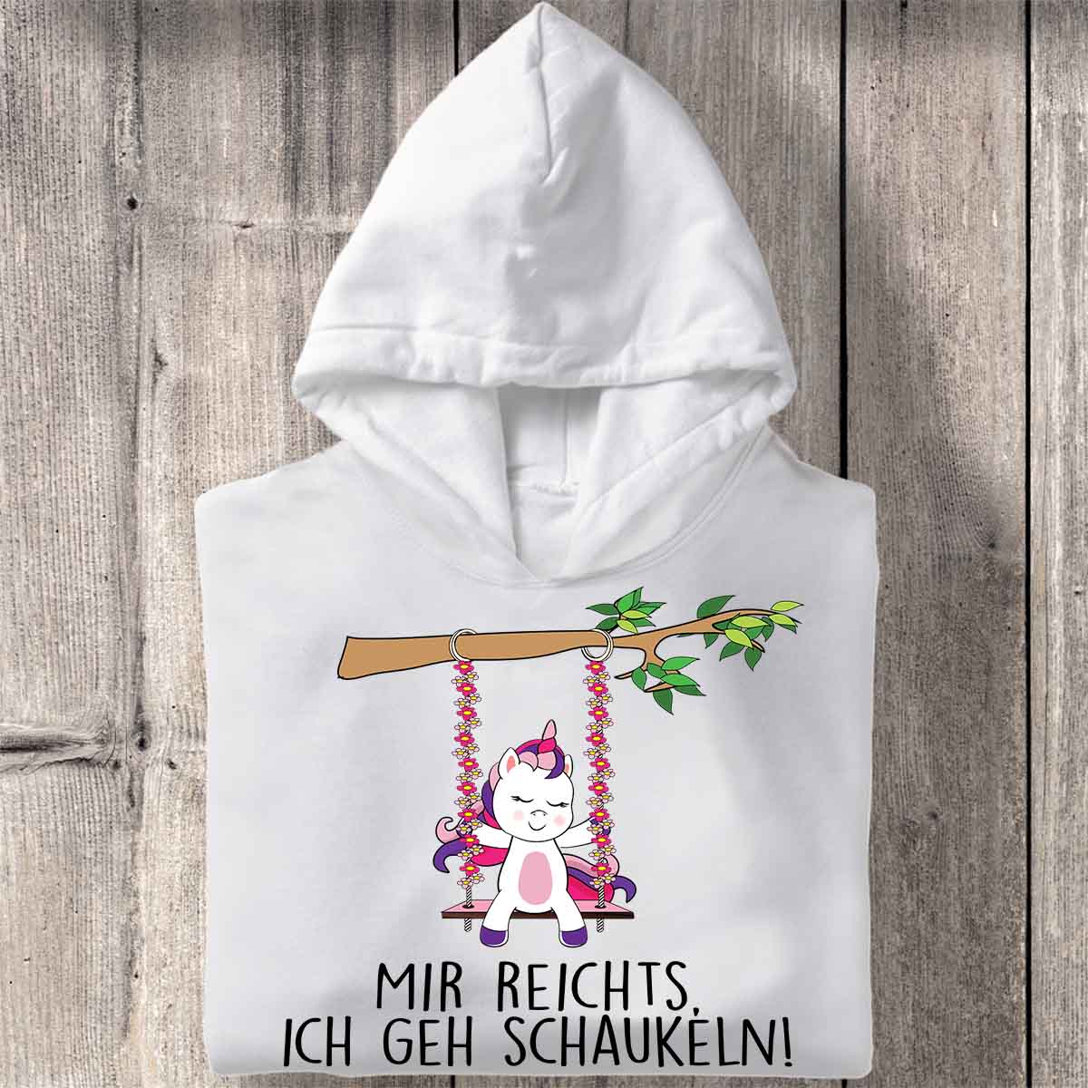 Schaukeln Einhorn - Hoodie Unisex