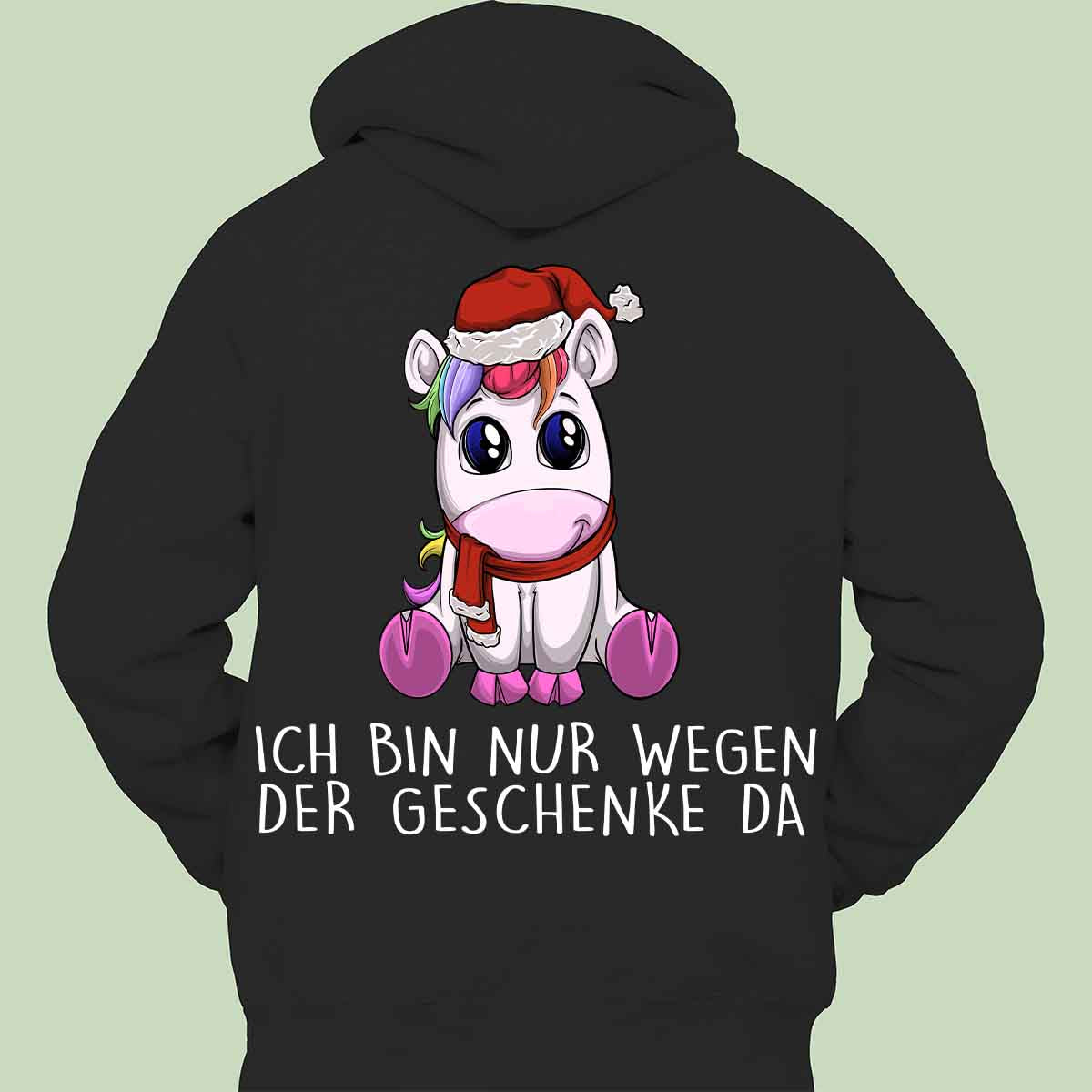 Geschenke Einhorn - Hoodie Unisex Rückendruck
