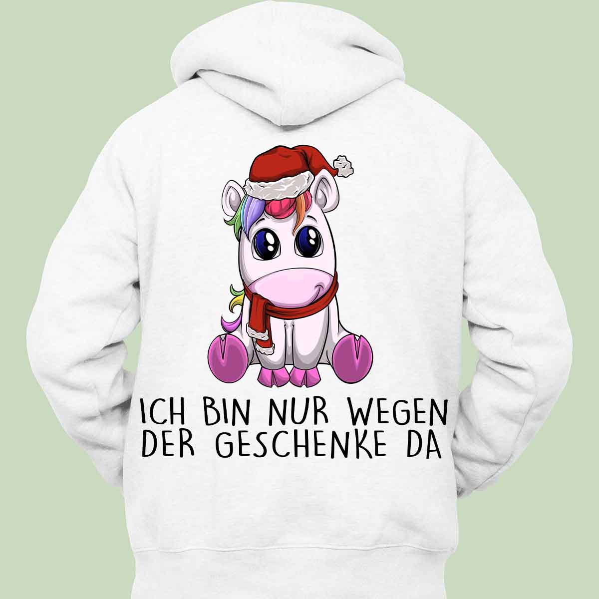 Geschenke Einhorn - Hoodie Unisex Rückendruck
