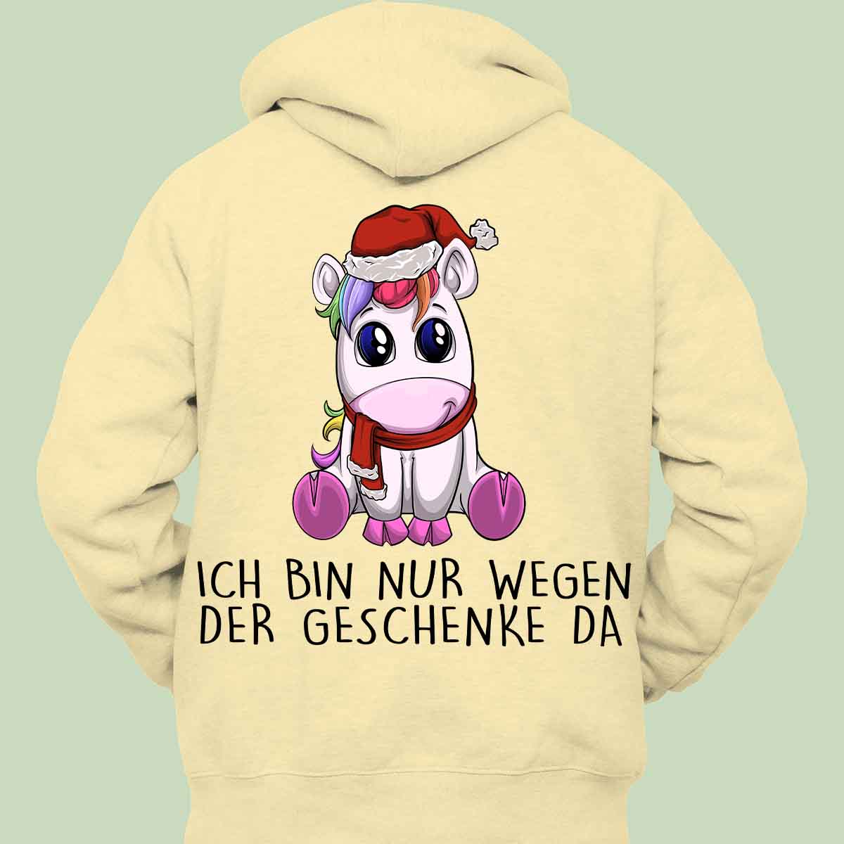 Geschenke Einhorn - Hoodie Unisex Rückendruck