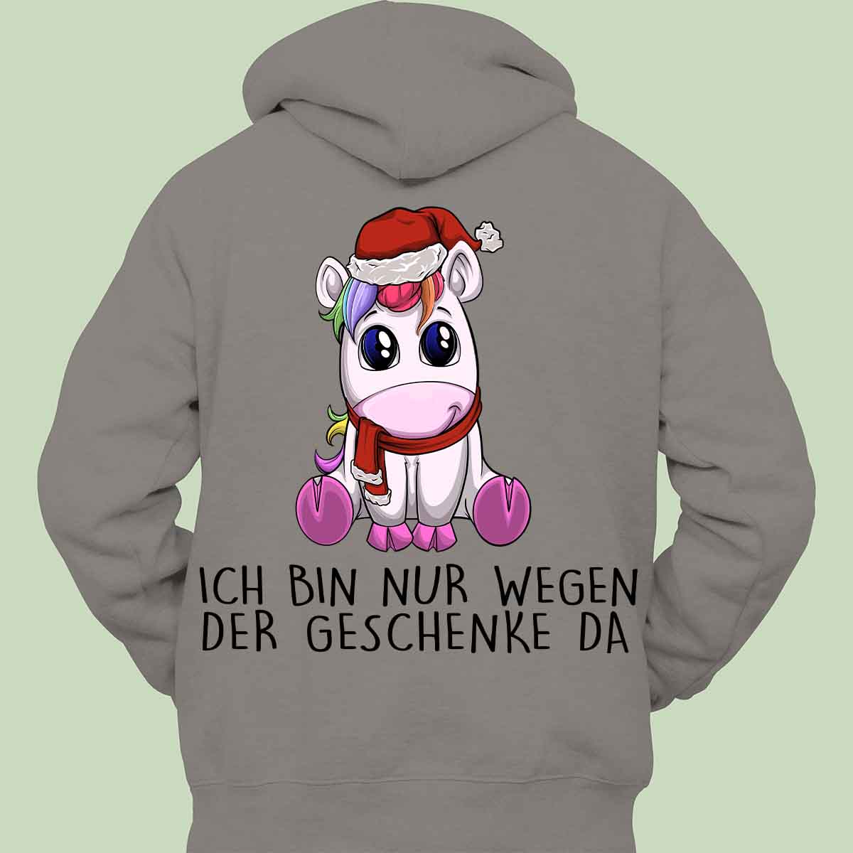 Geschenke Einhorn - Hoodie Unisex Rückendruck