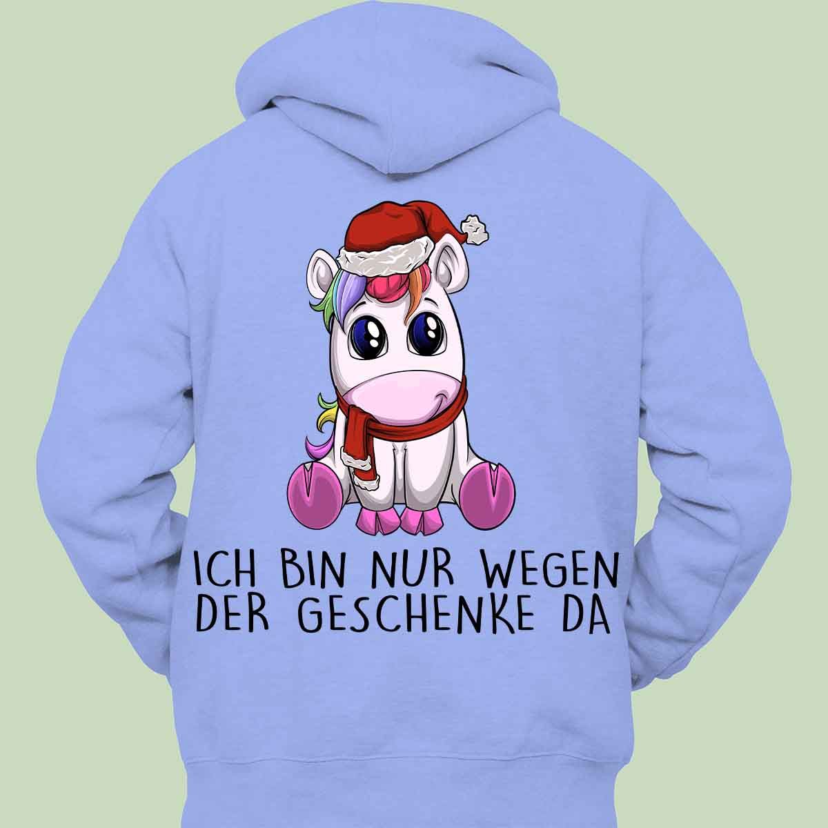 Geschenke Einhorn - Hoodie Unisex Rückendruck