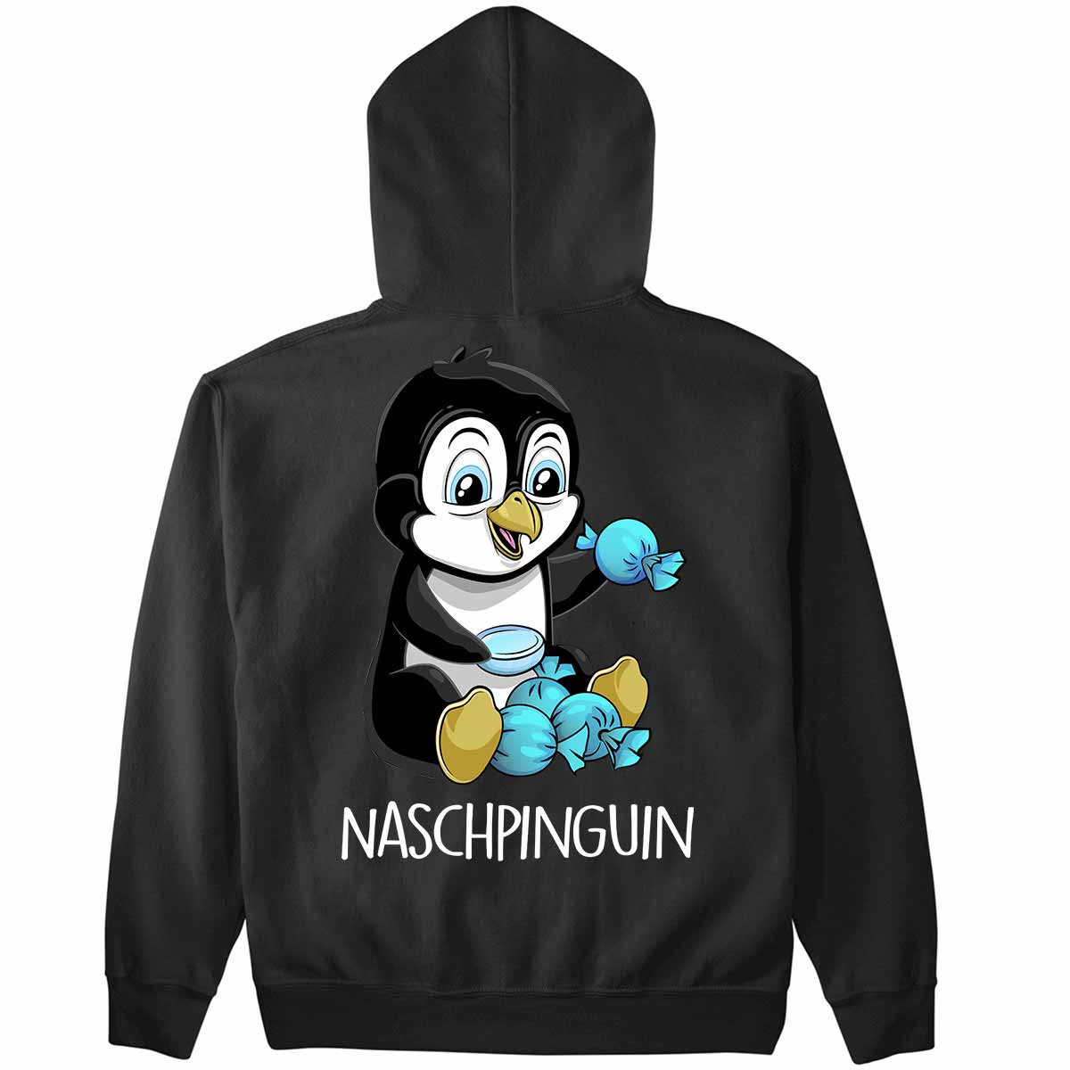 Nasch-Pinguin - Premium Hoodie Unisex Rückendruck