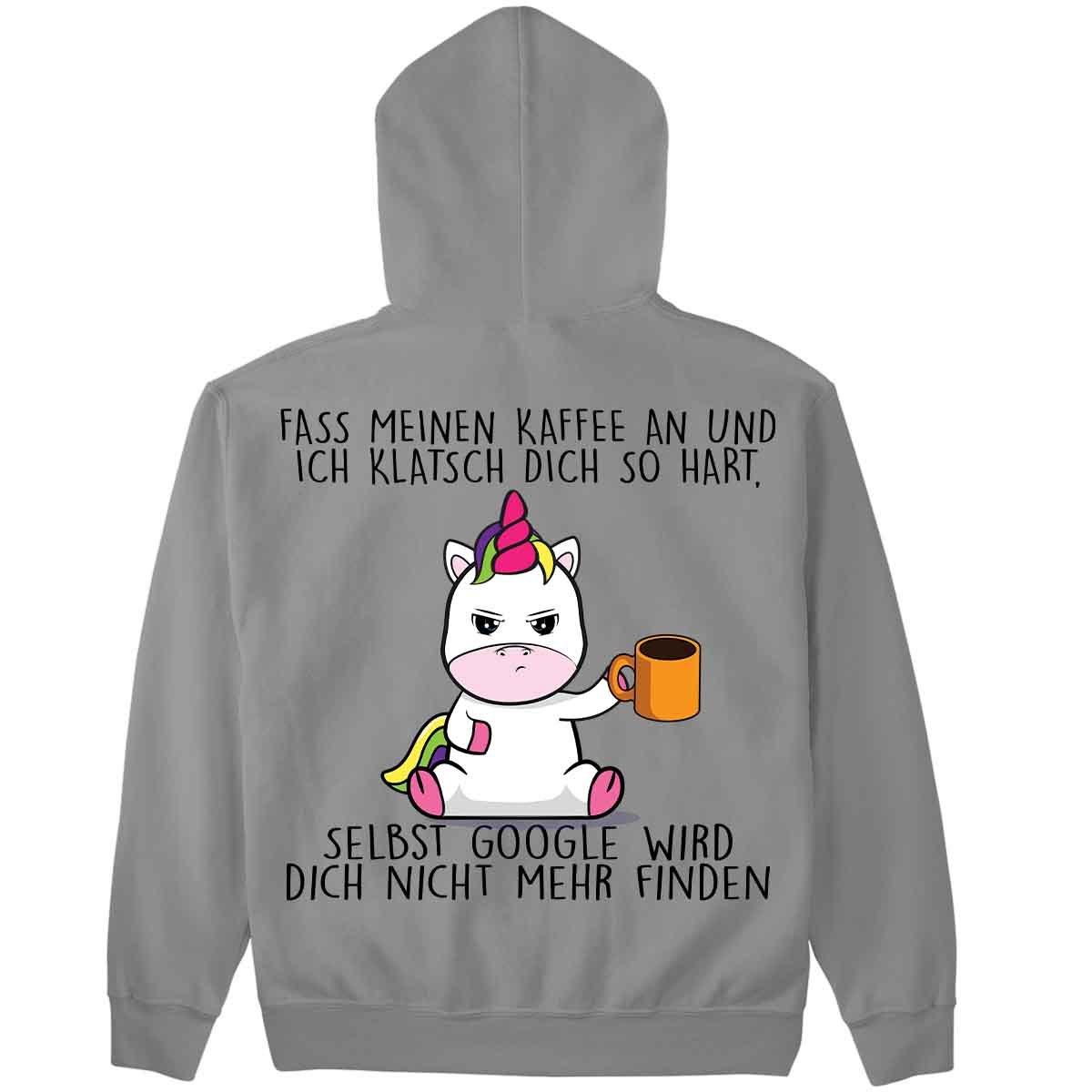 Google Cute Einhorn - Hoodie Unisex Rückendruck