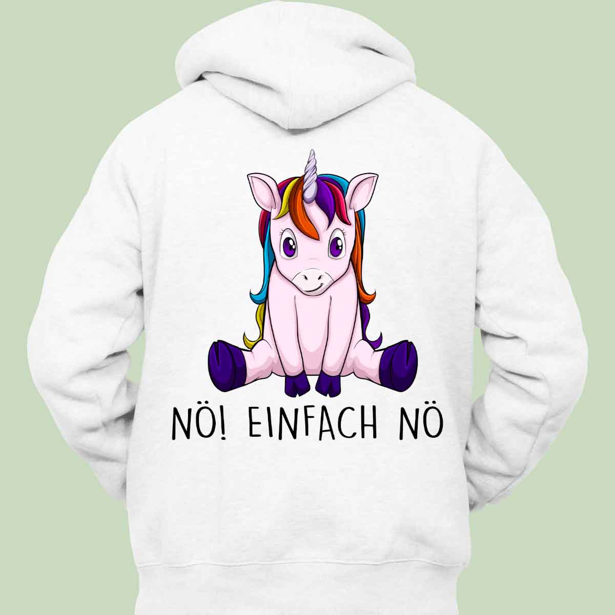 Nö! Einhorn 2 - Hoodie Unisex Rückendruck
