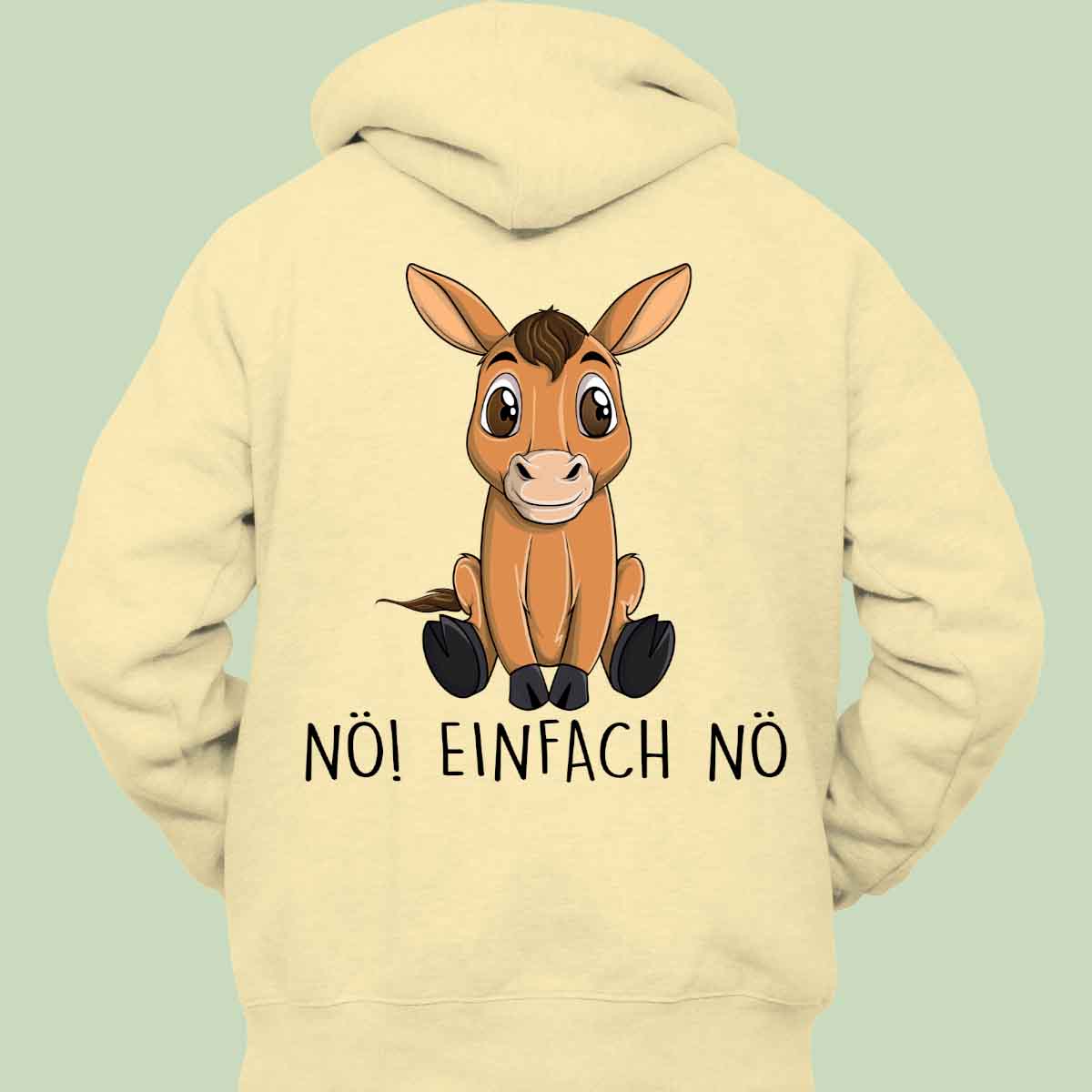 Nö! Pferd - Hoodie Unisex Rückendruck