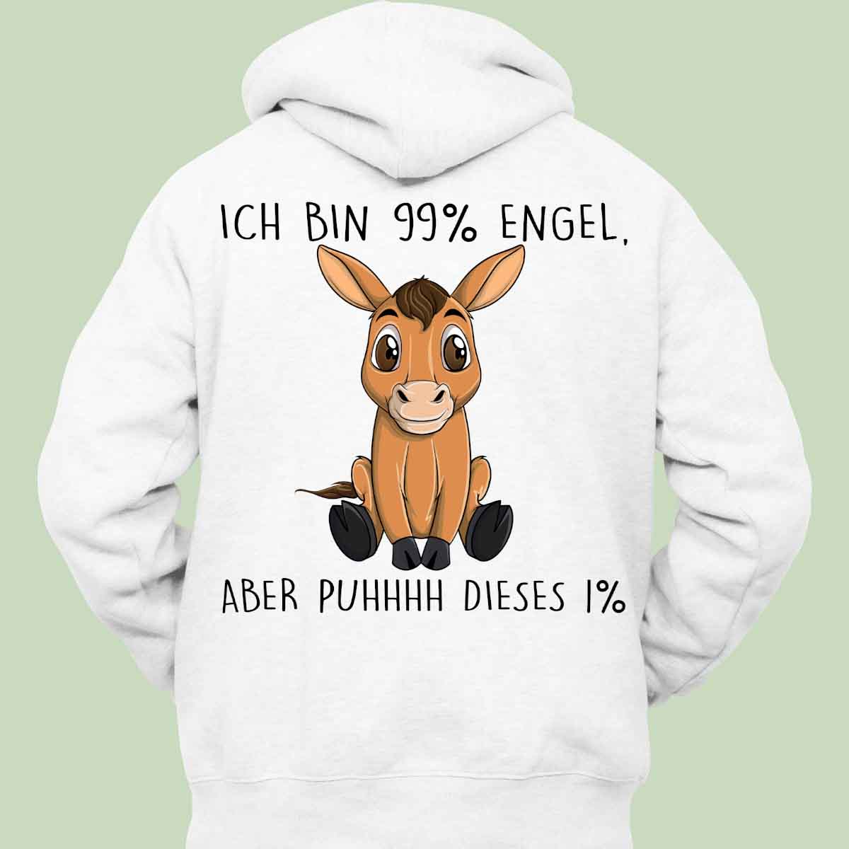 Engel Pferd - Hoodie Unisex Rückendruck