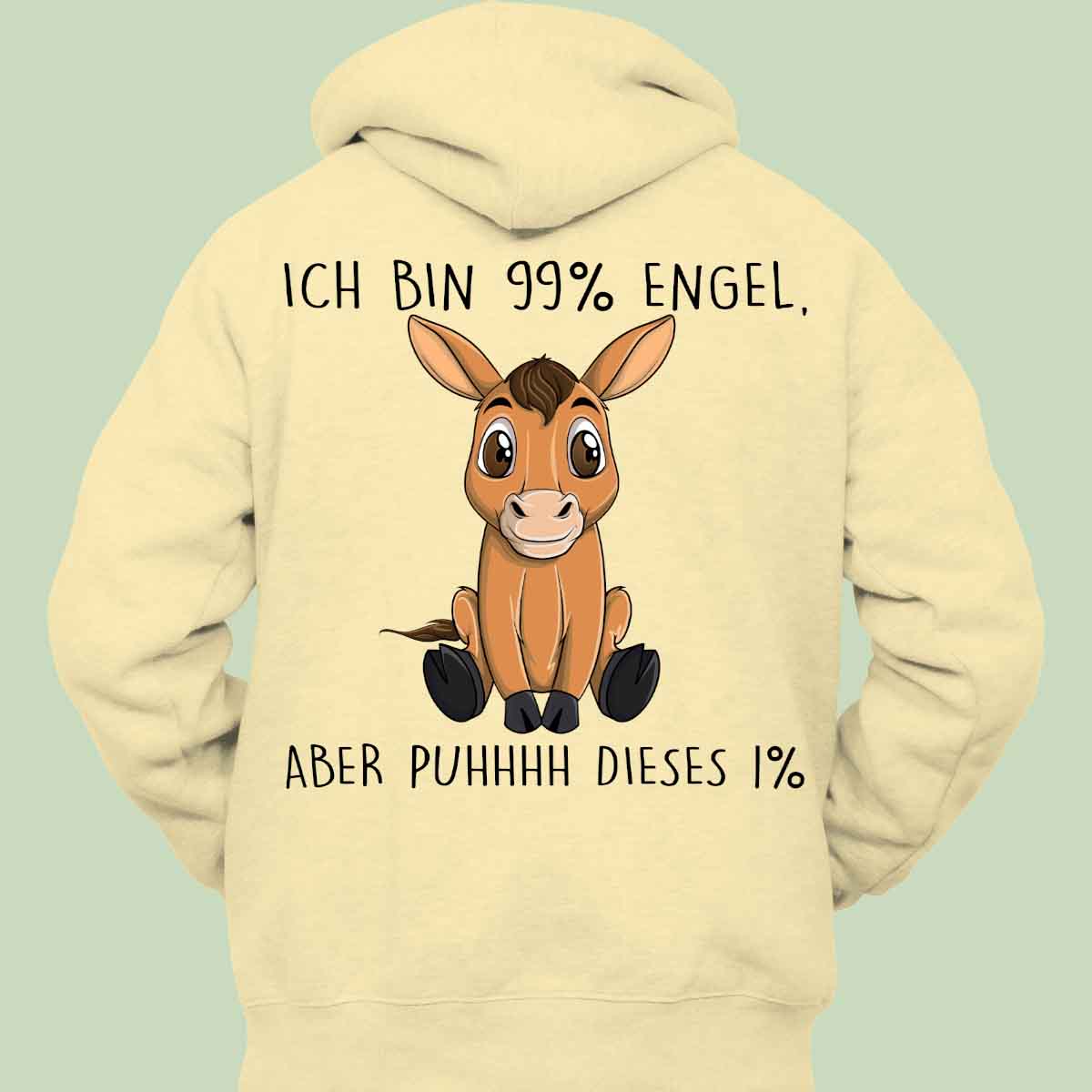 Engel Pferd - Hoodie Unisex Rückendruck