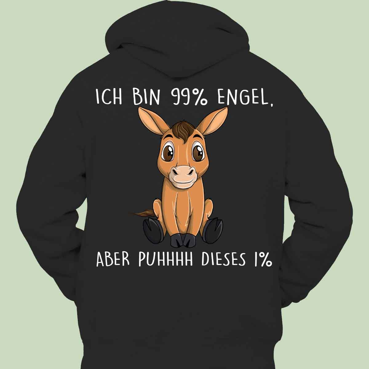 Engel Pferd - Hoodie Unisex Rückendruck