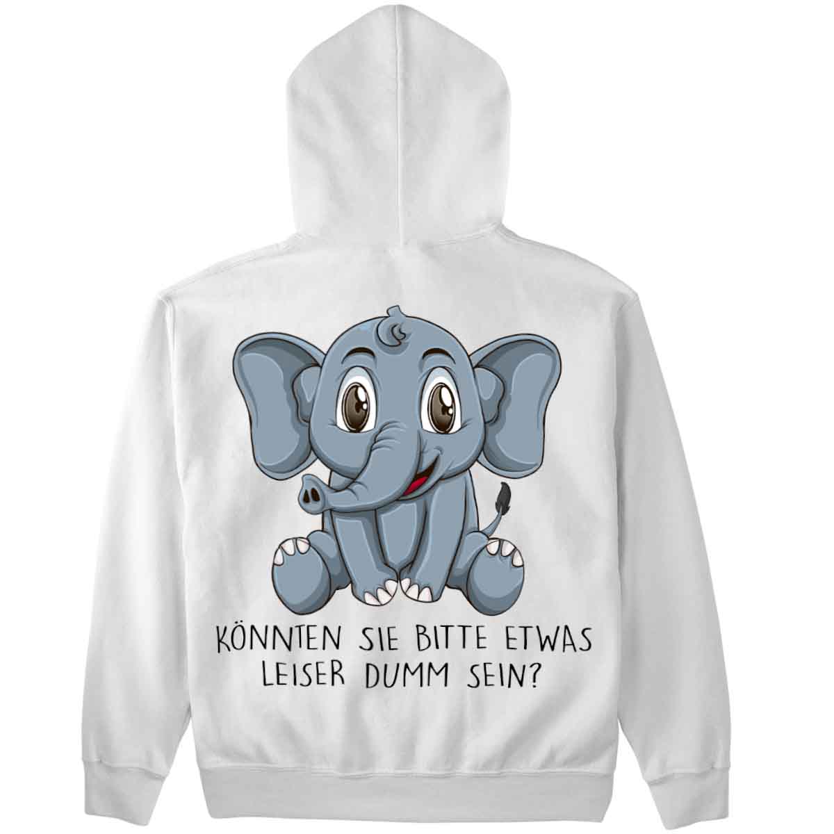Leise Elefant - Premium Hoodie Unisex Rückendruck