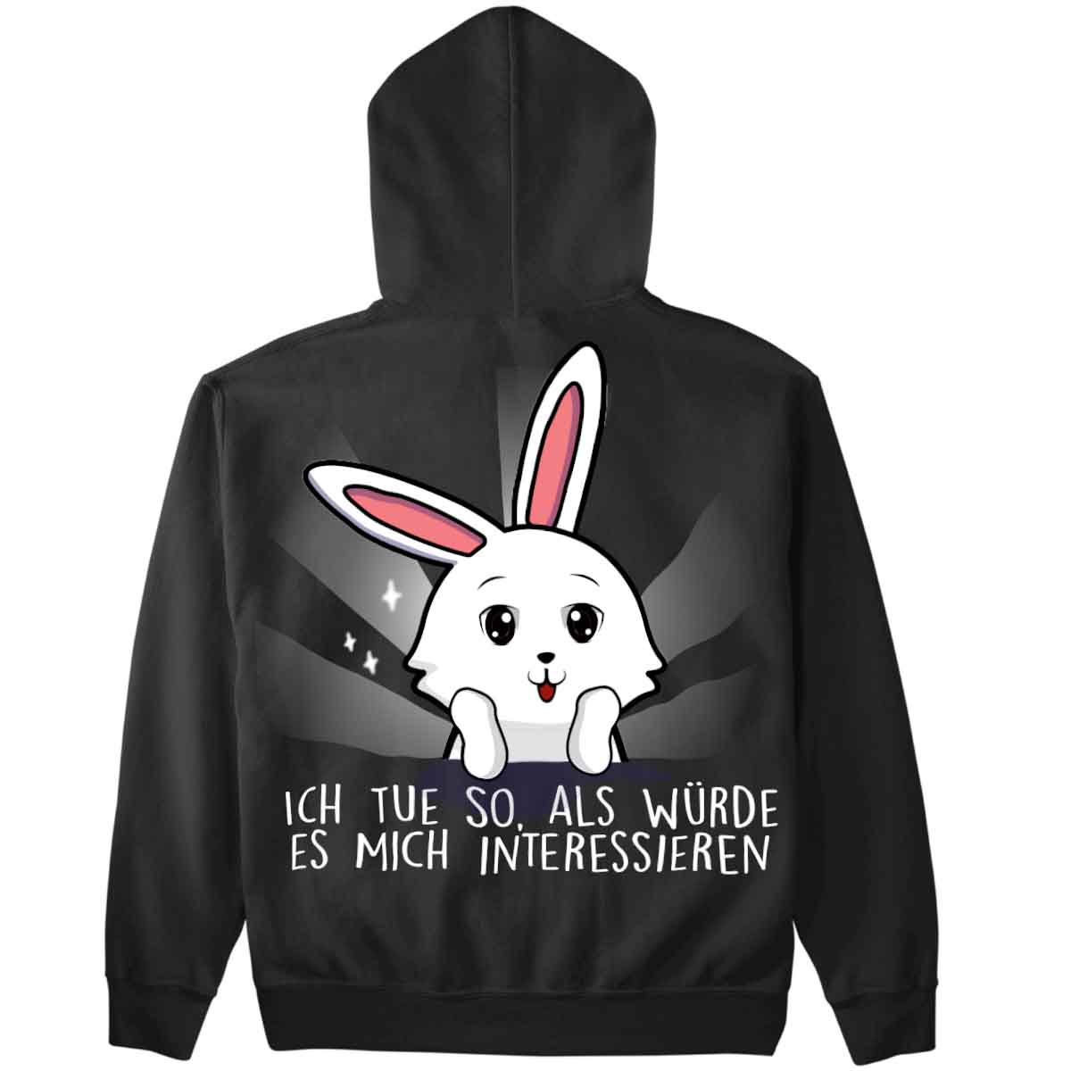 Interessieren Bunny - Premium Hoodie Unisex Rückendruck