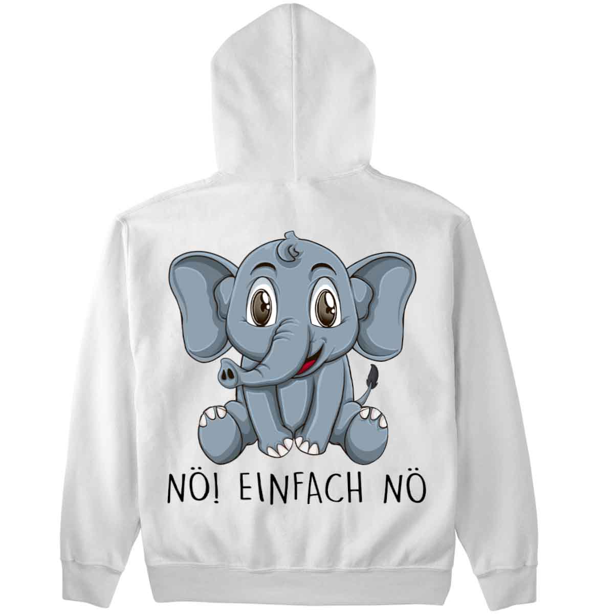 Nö! Elefant - Premium Hoodie Unisex Rückendruck