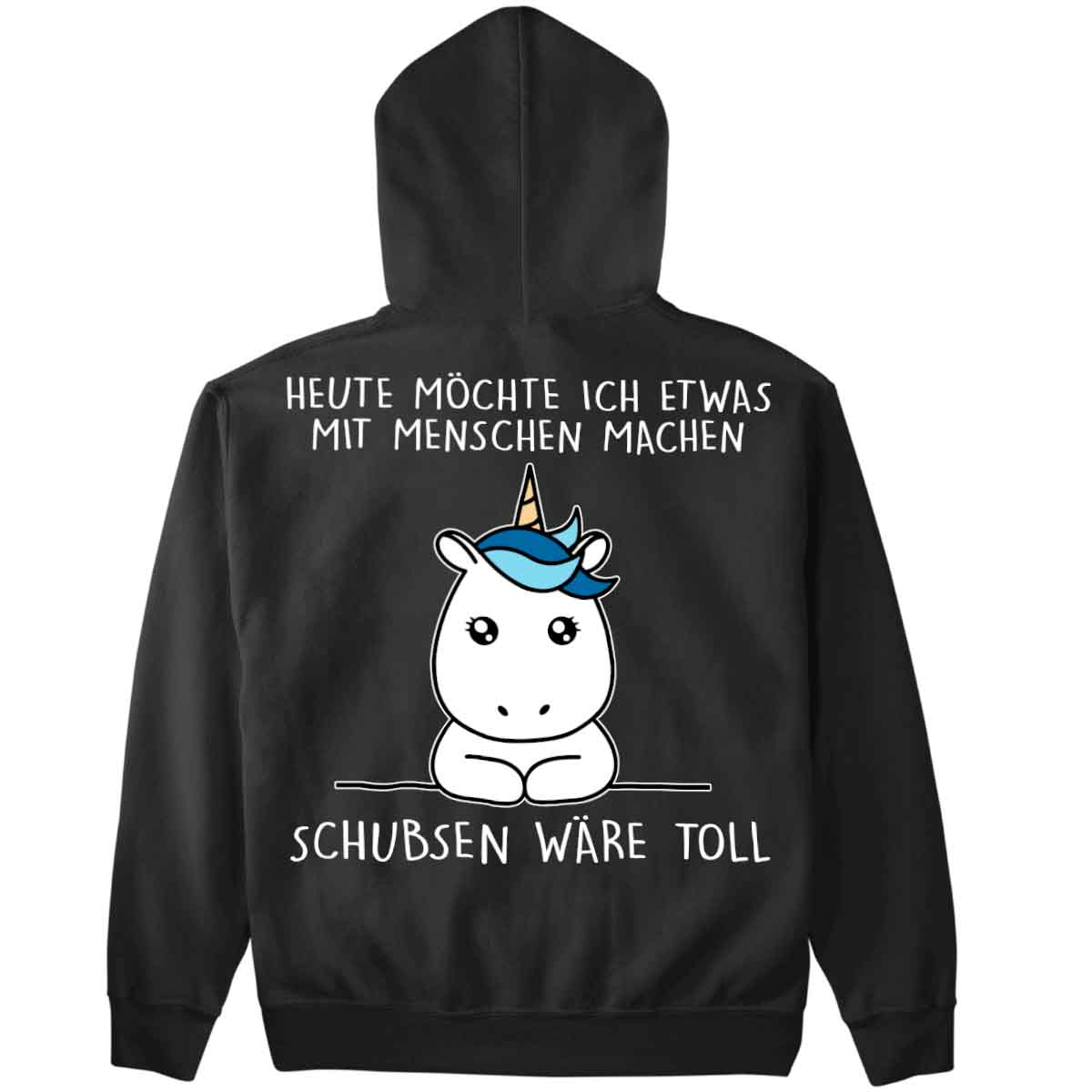 Schubsen Simple Einhorn - Premium Hoodie Unisex Rückendruck