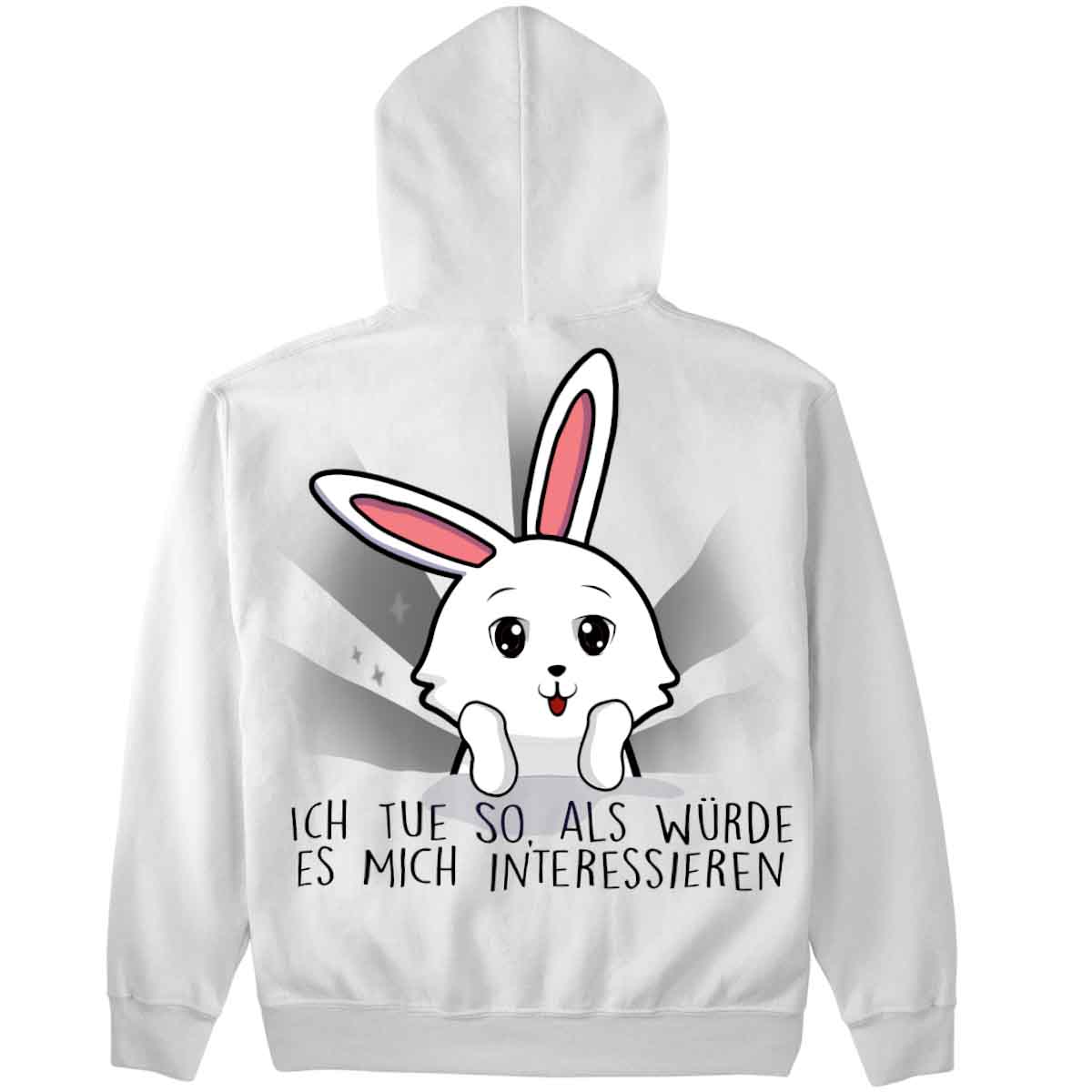Interessieren Bunny - Premium Hoodie Unisex Rückendruck