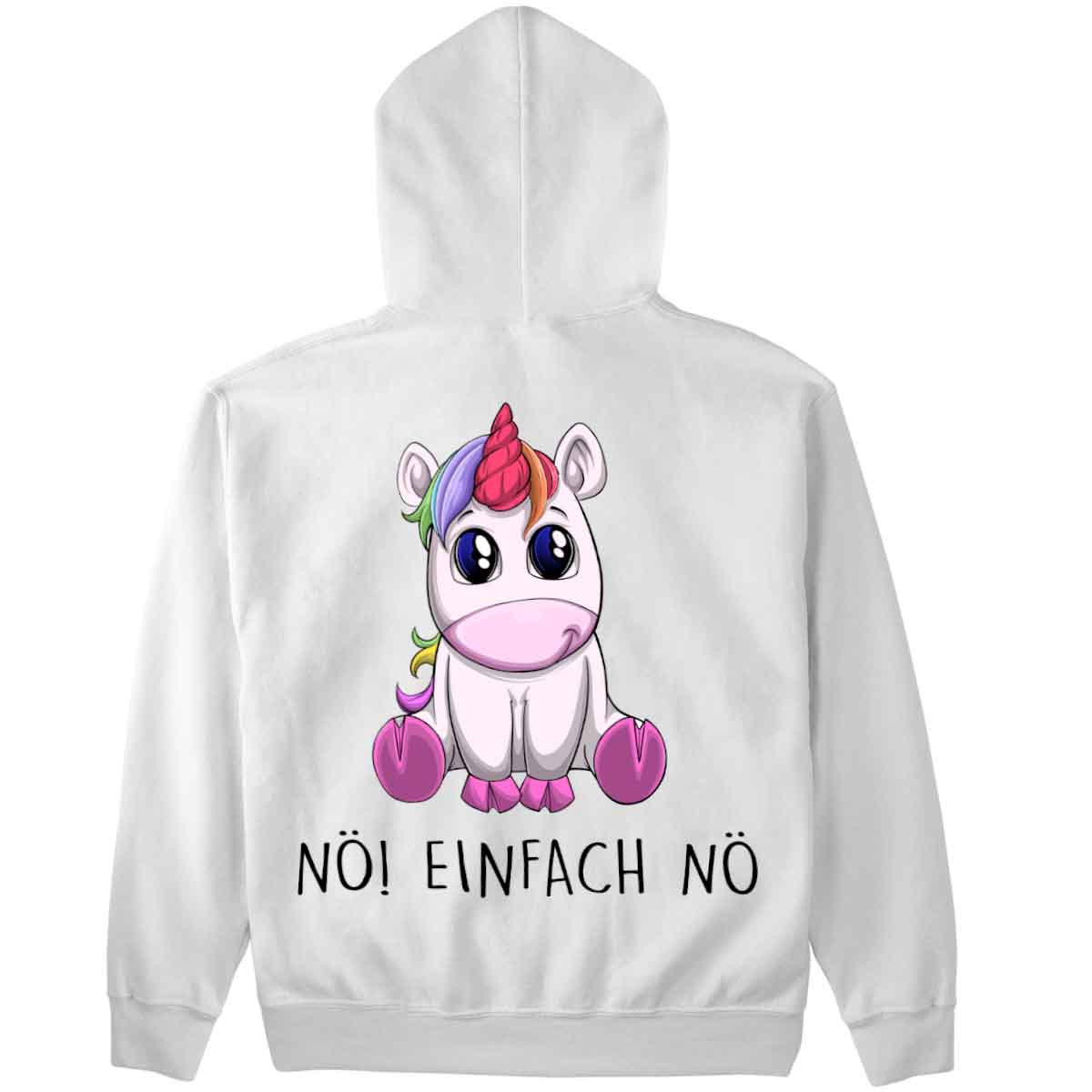 Nö! Einhorn - Premium Hoodie Unisex Rückendruck