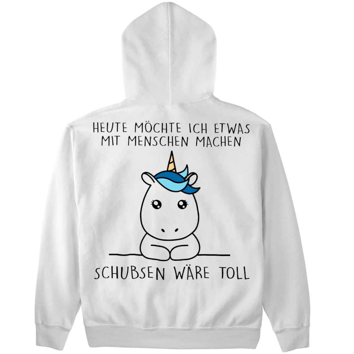 Schubsen Simple Einhorn - Premium Hoodie Unisex Rückendruck