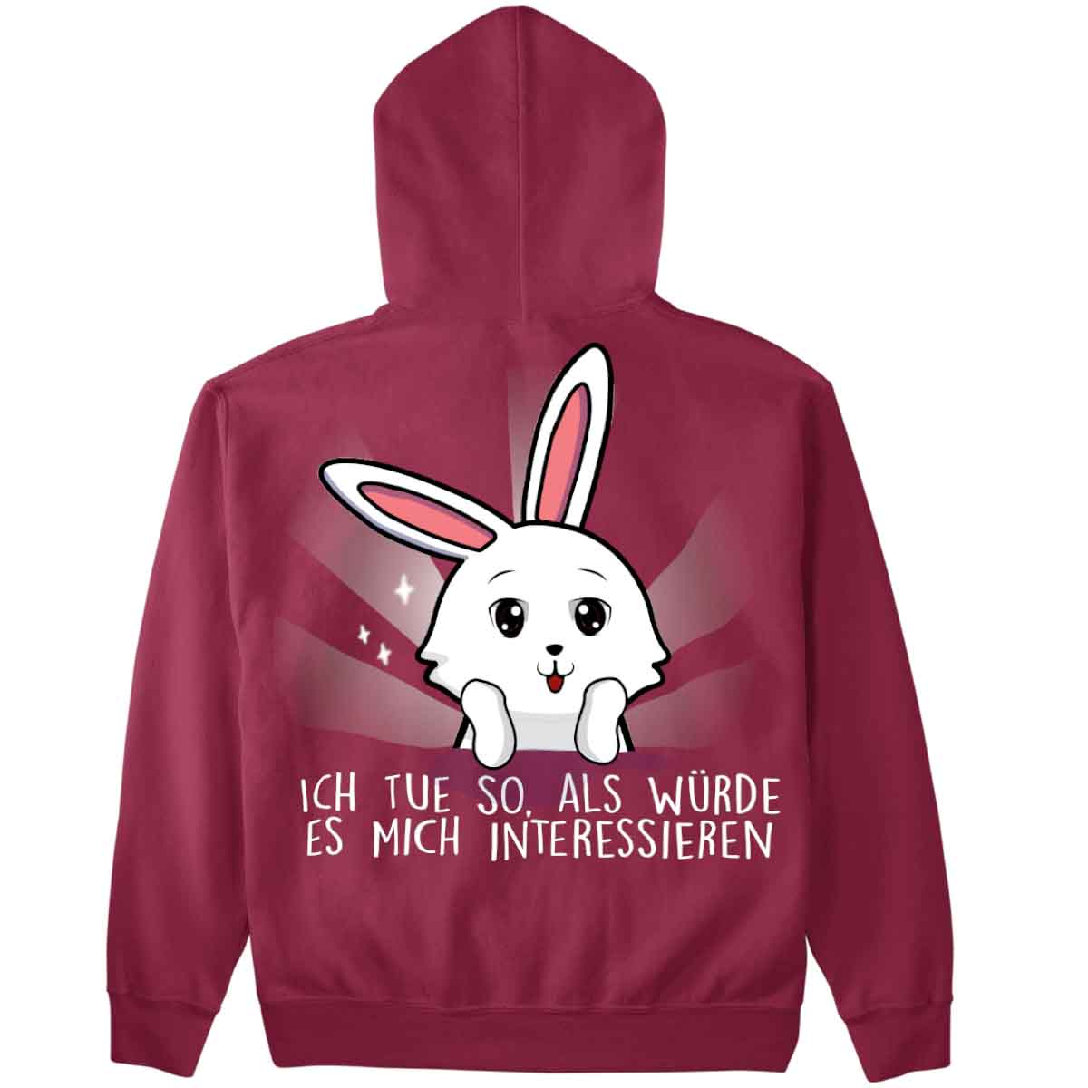 Interessieren Bunny - Premium Hoodie Unisex Rückendruck