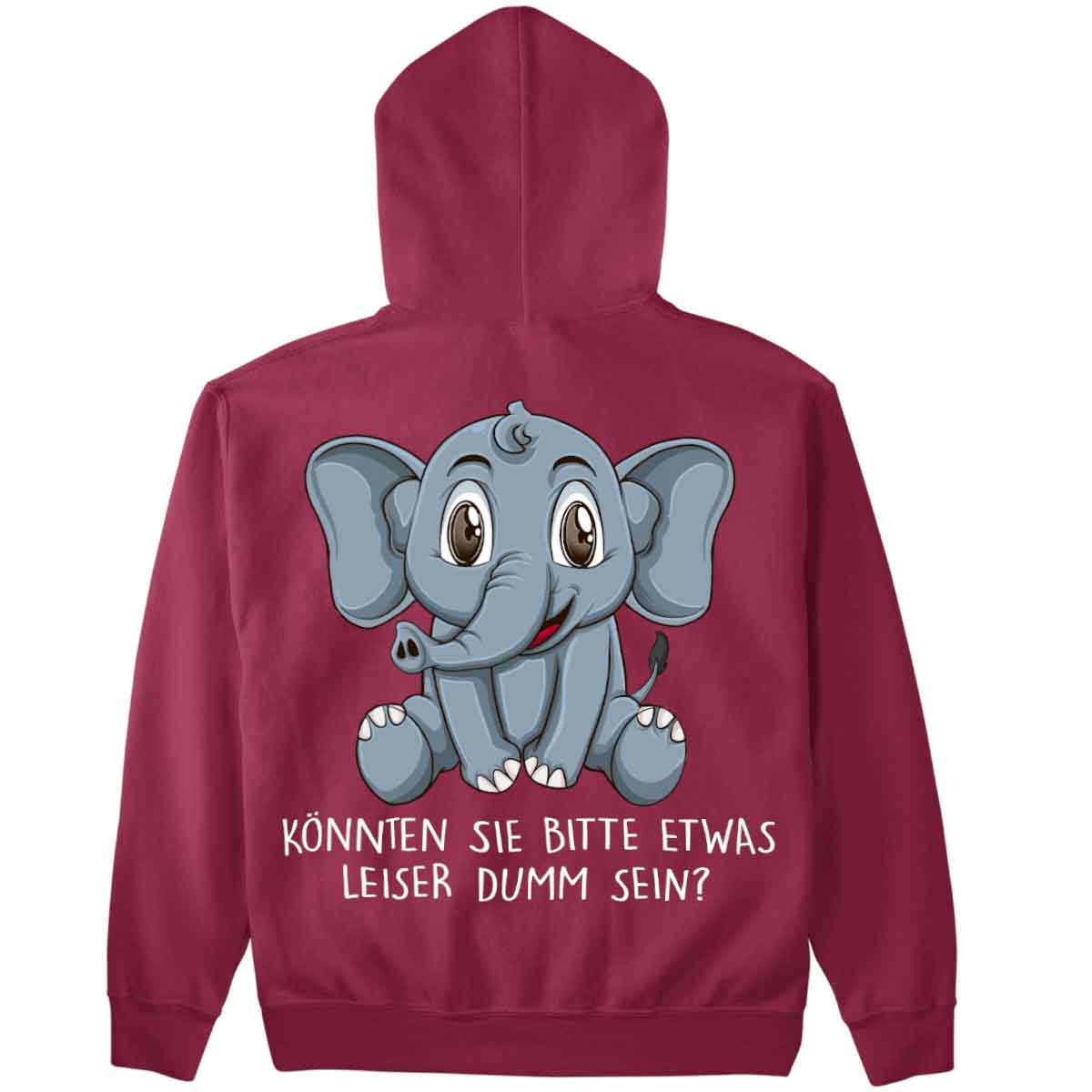 Leise Elefant - Premium Hoodie Unisex Rückendruck