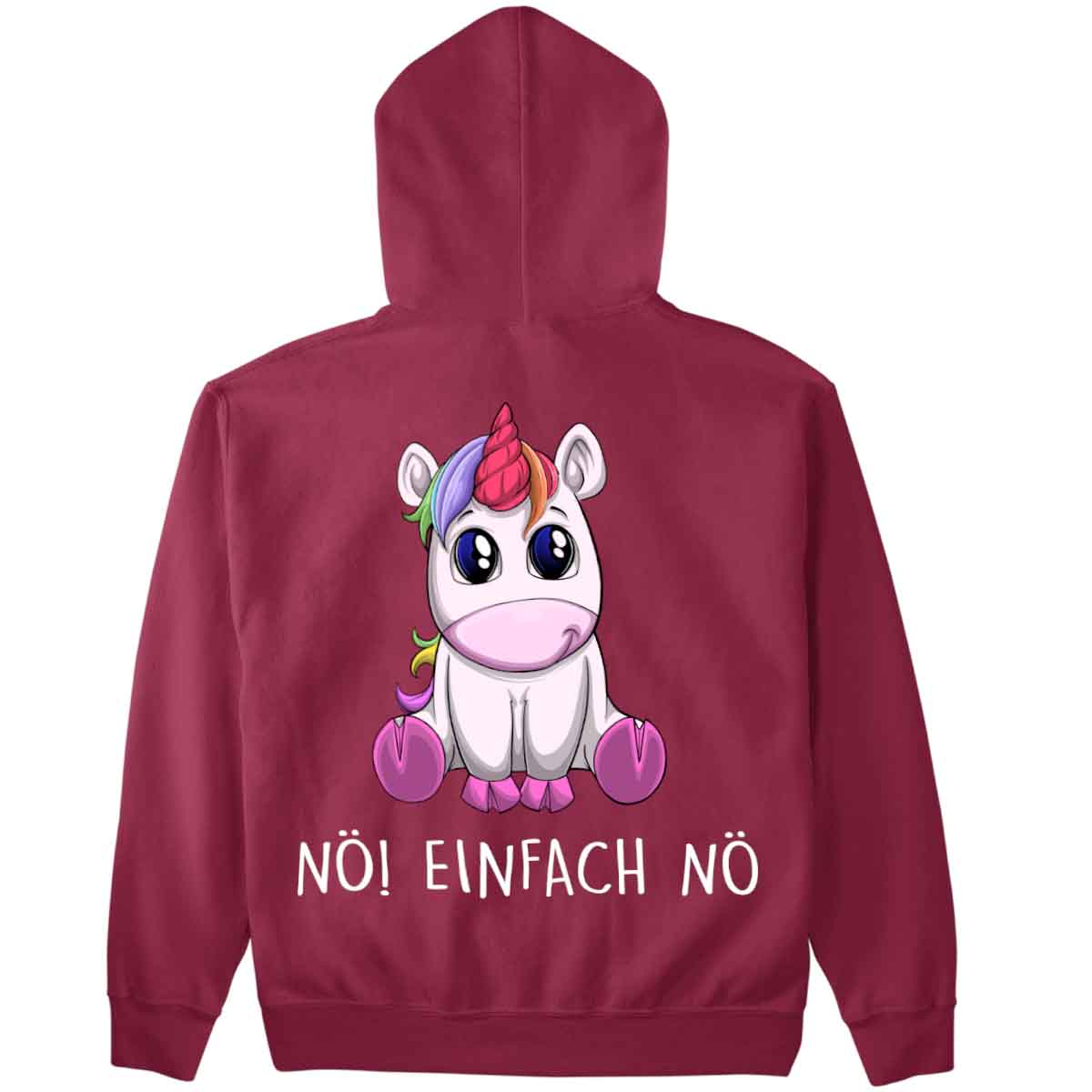 Nö! Einhorn - Premium Hoodie Unisex Rückendruck