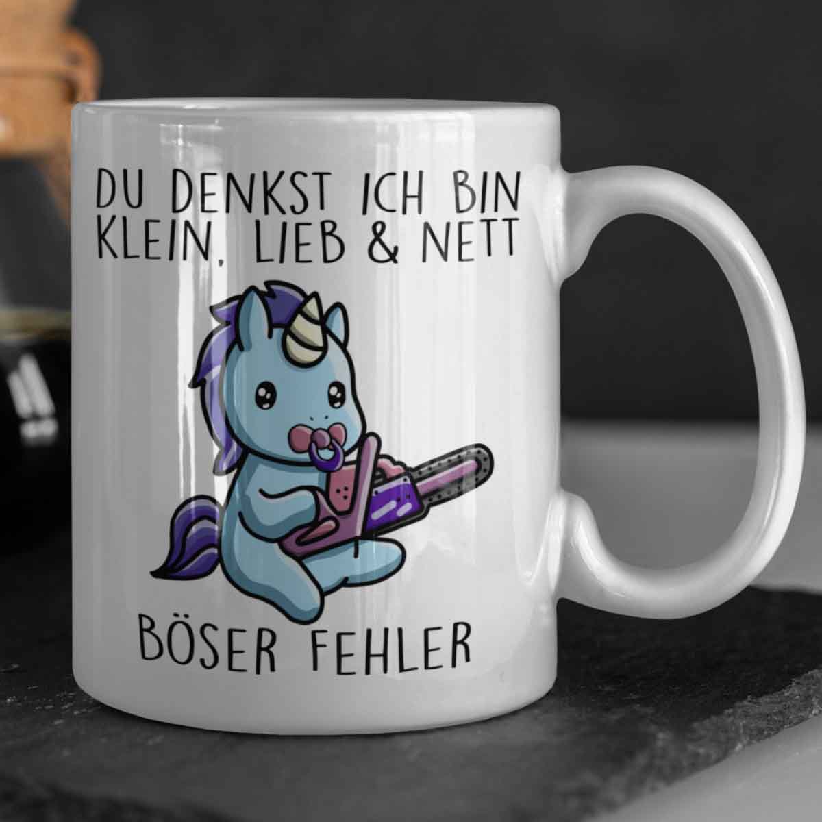 Böser Fehler Cute Einhorn - Tasse