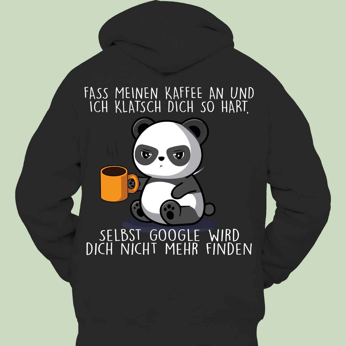 Google Cute Panda - Hoodie Unisex Rückendruck