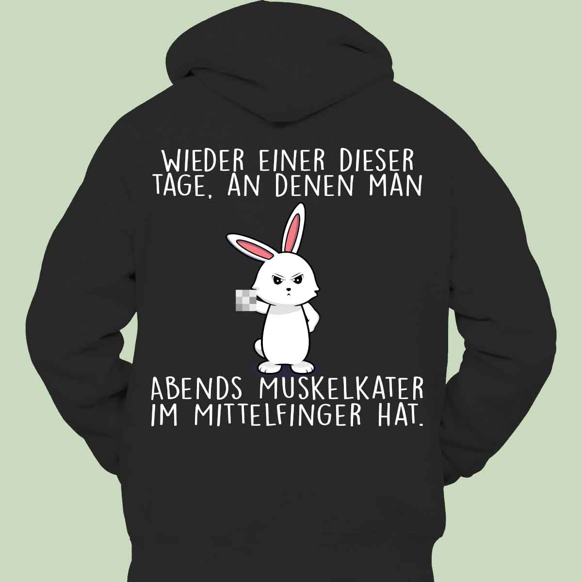 Muskelkater Bunny - Hoodie Unisex Rückendruck