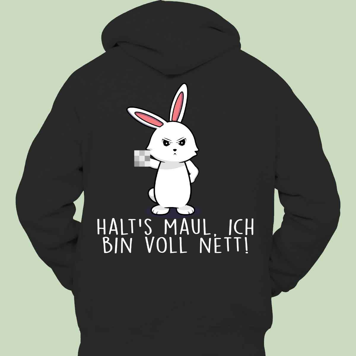 Voll Nett Bunny - Hoodie Unisex Rückendruck